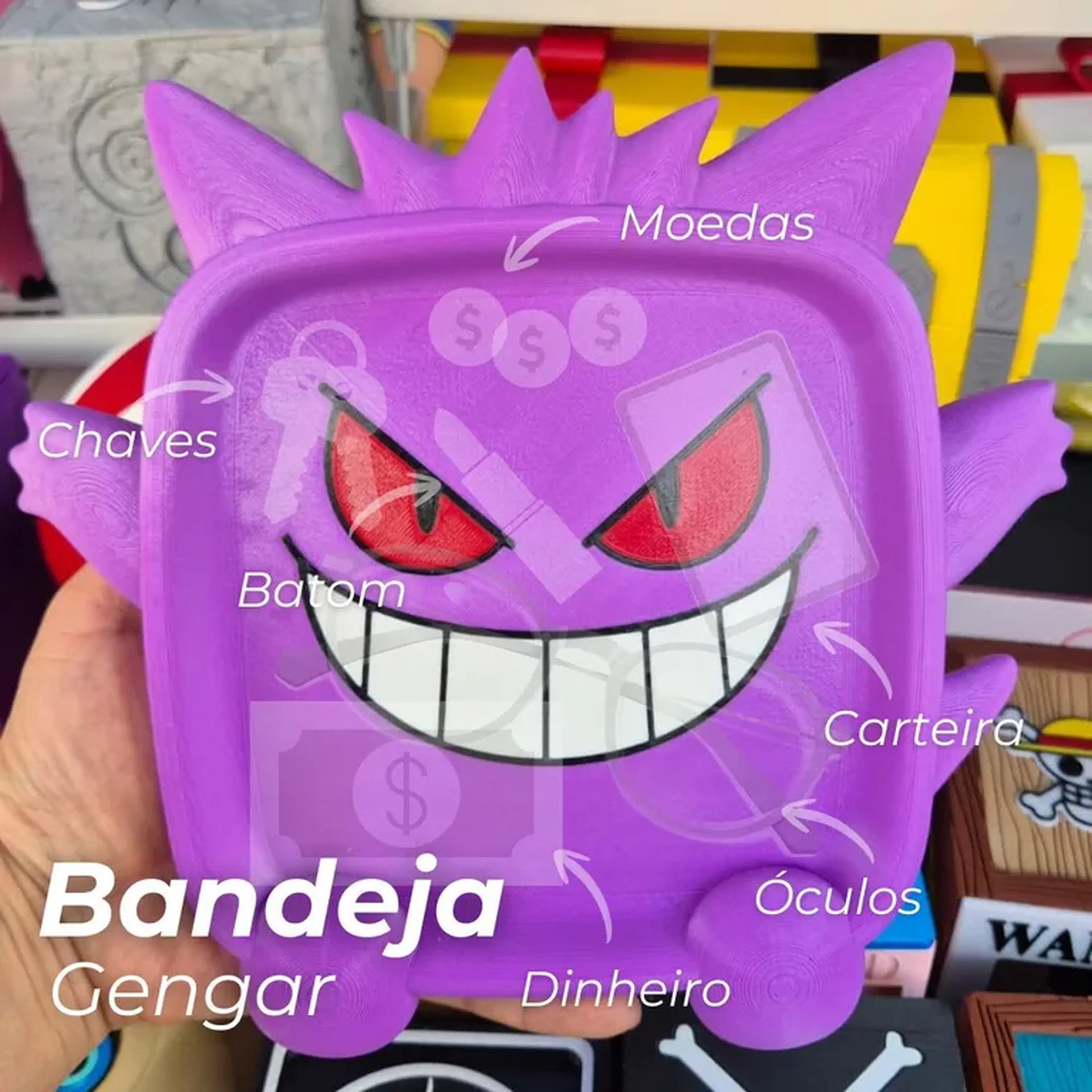 Bandeja Porta Objetos Gengar Pokémon imagem