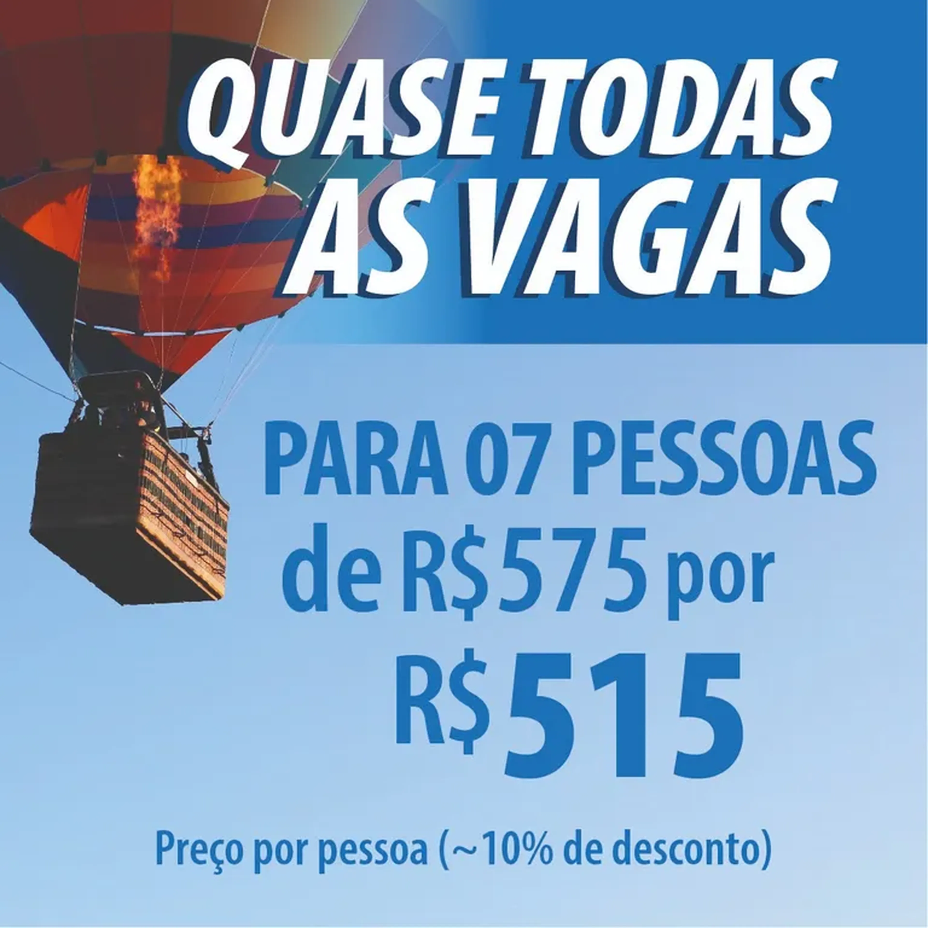 Voo em Grupo - Ticket SÉTUPLO (07 adultos) imagem