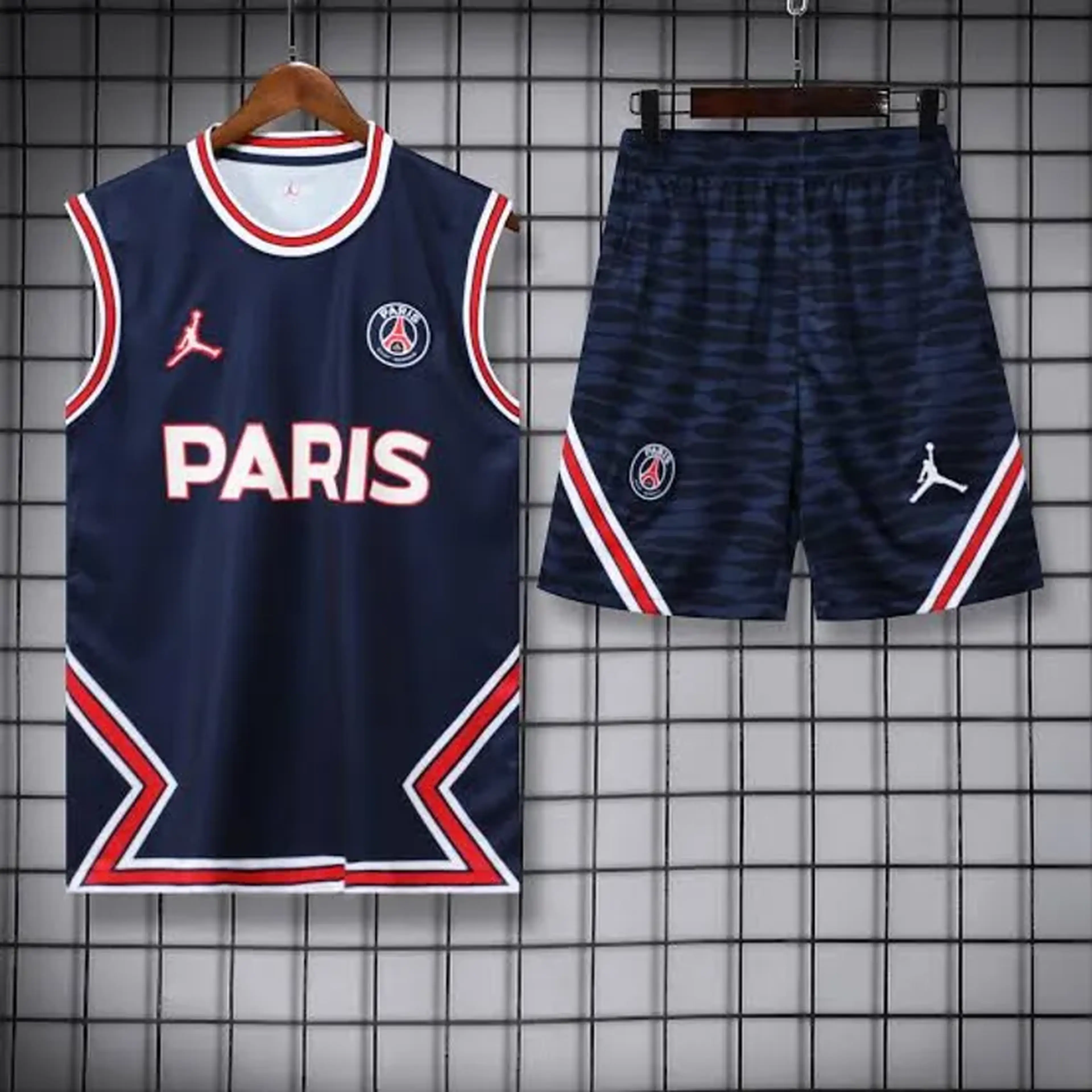 Conjunto Regata + Shorts PSG Paris Saint Germain I imagem