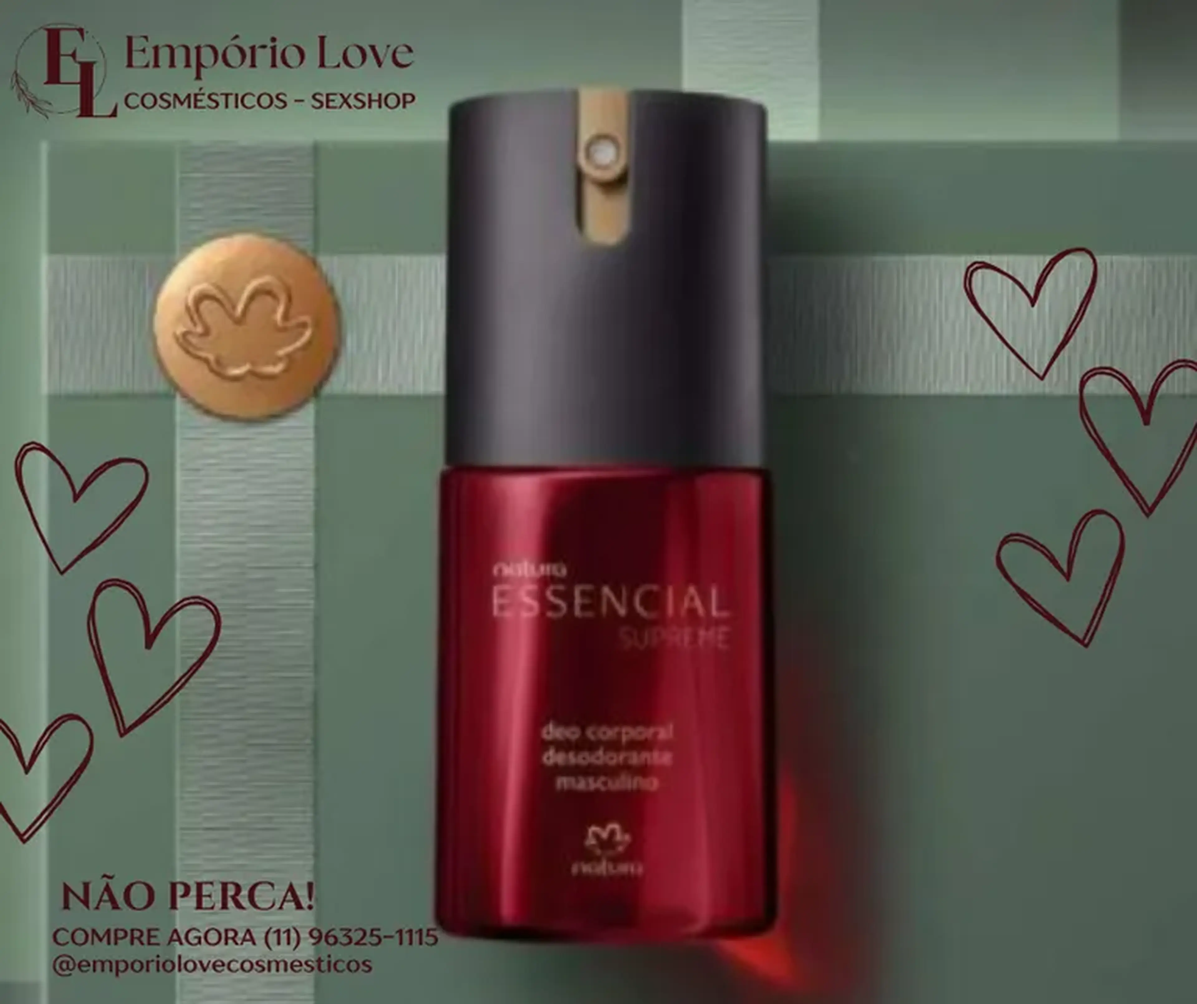 Desodorante Corporal Essencial Supreme Masculino 100 ml imagem