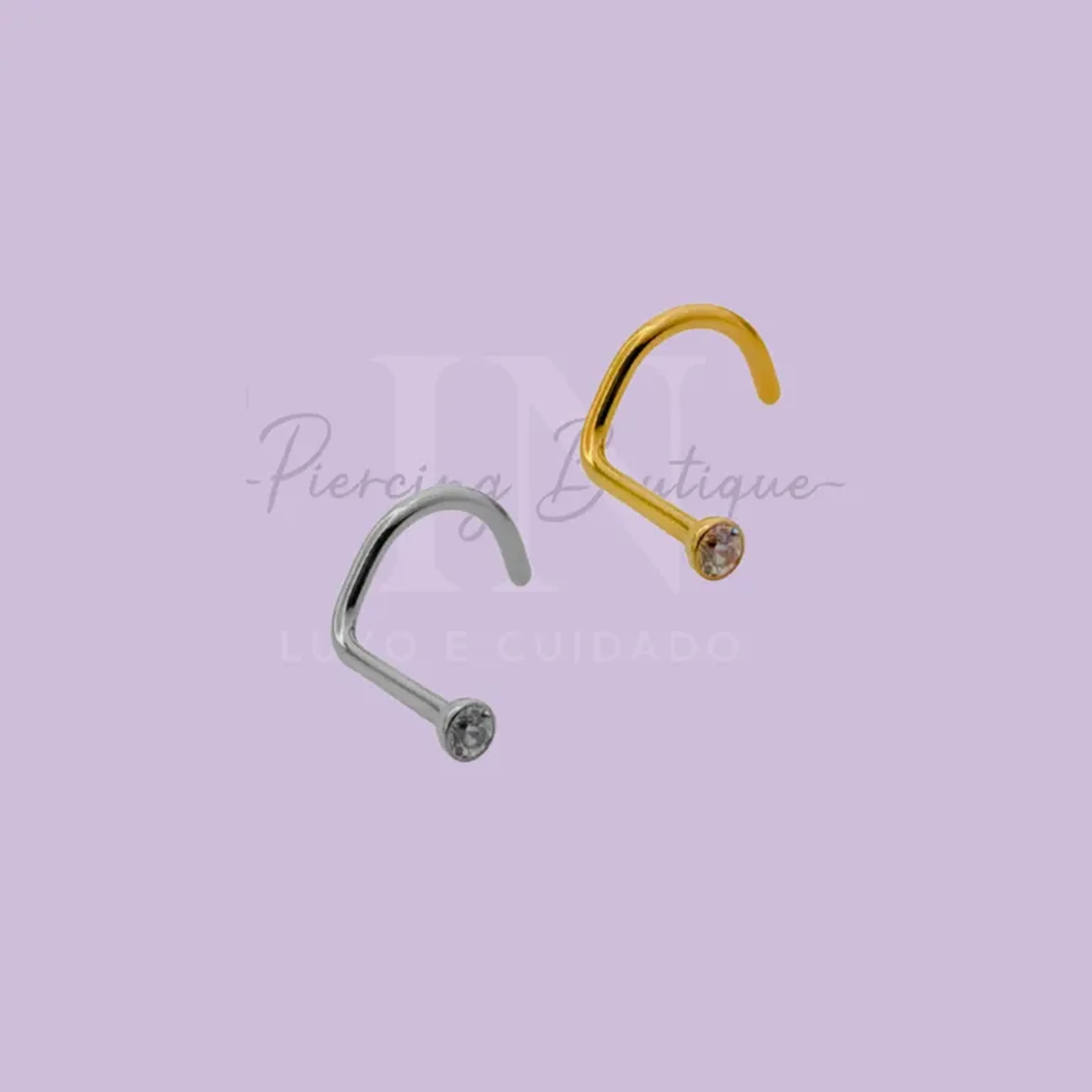 Nostril Anzol Prateado 1,75mm Aço 316L imagem