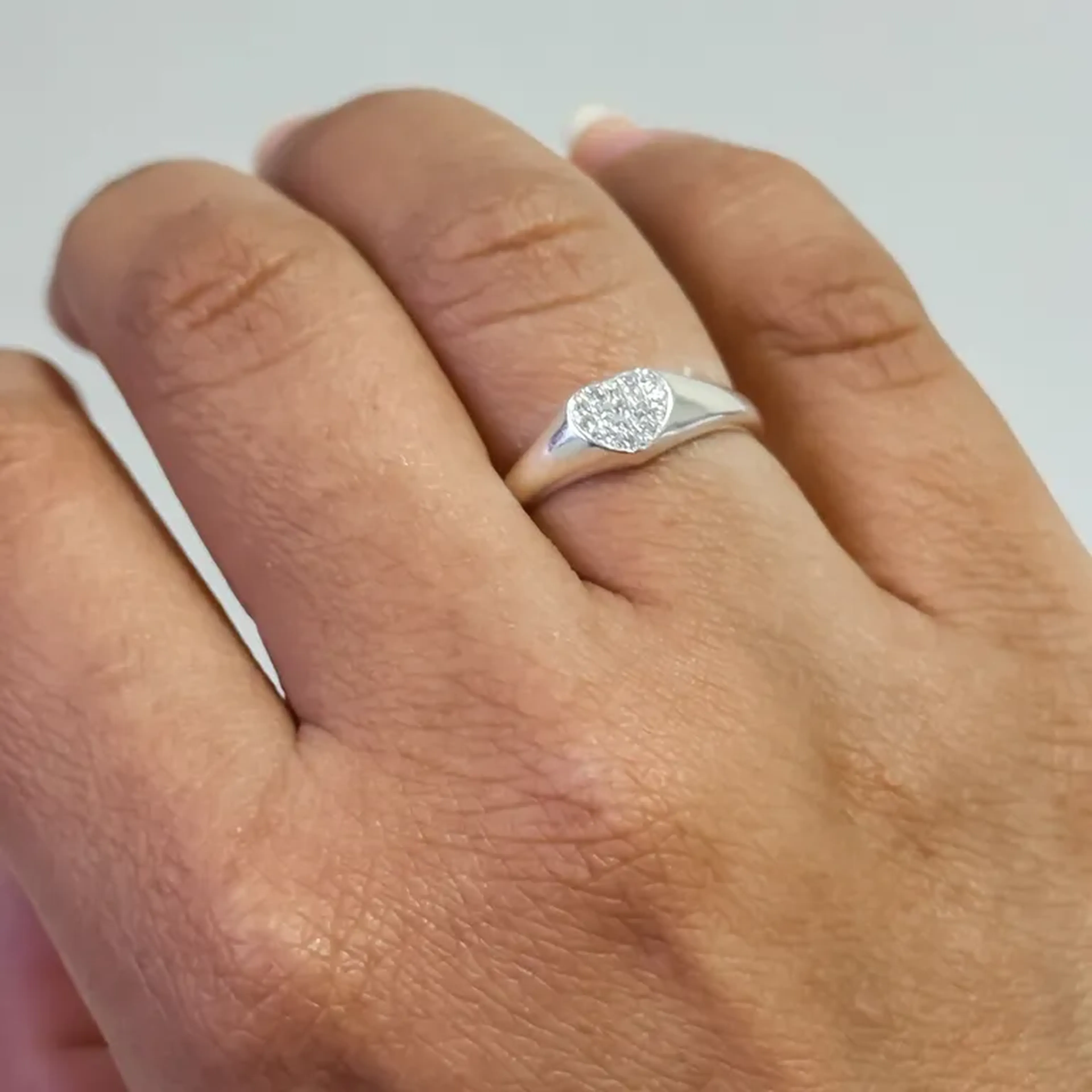 Anel coração brilhante imagem