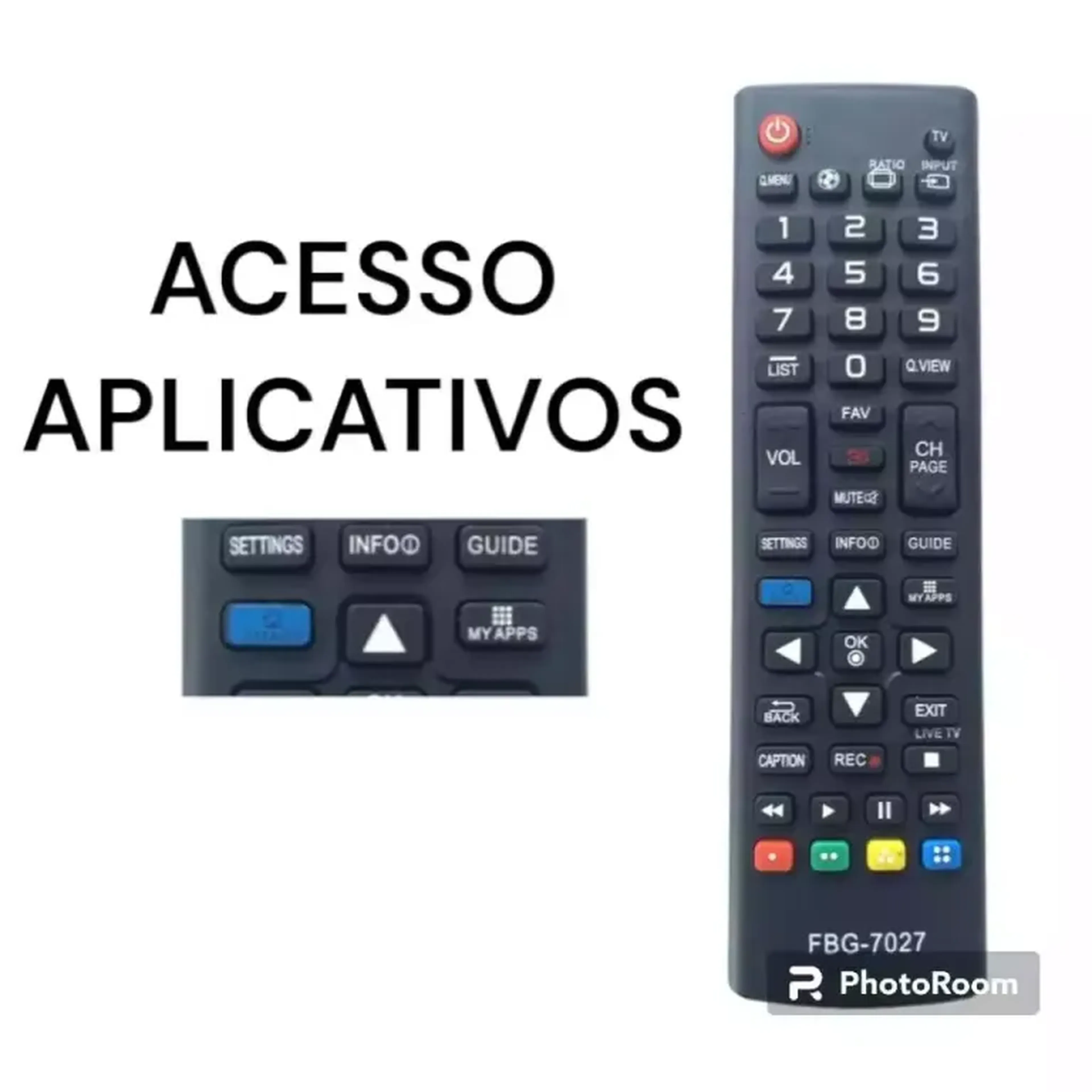 Controle Remoto LE-7027 Tv LG Smart T Futebol imagem