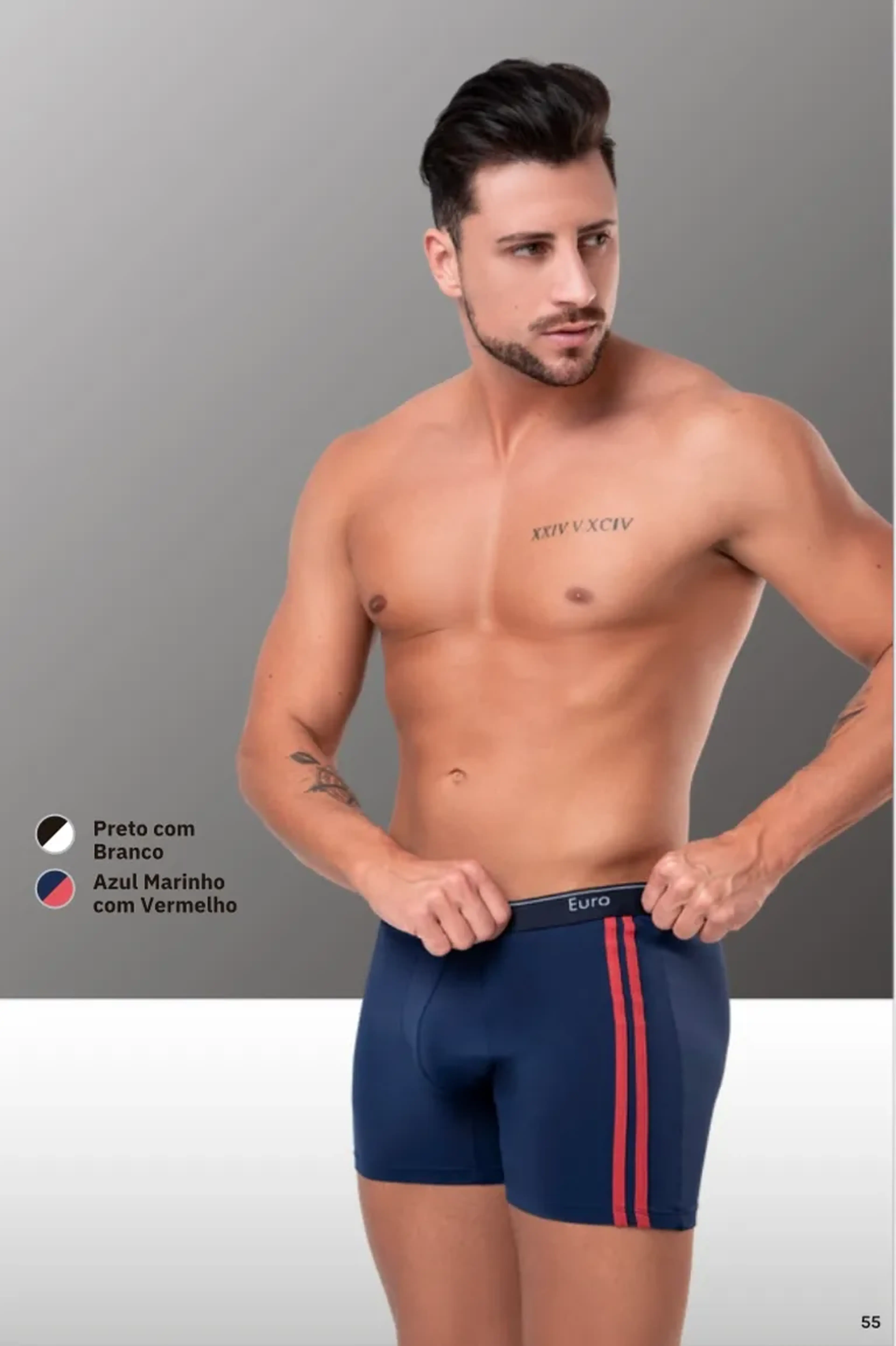 Cueca Boxer Euro Bicolor imagem