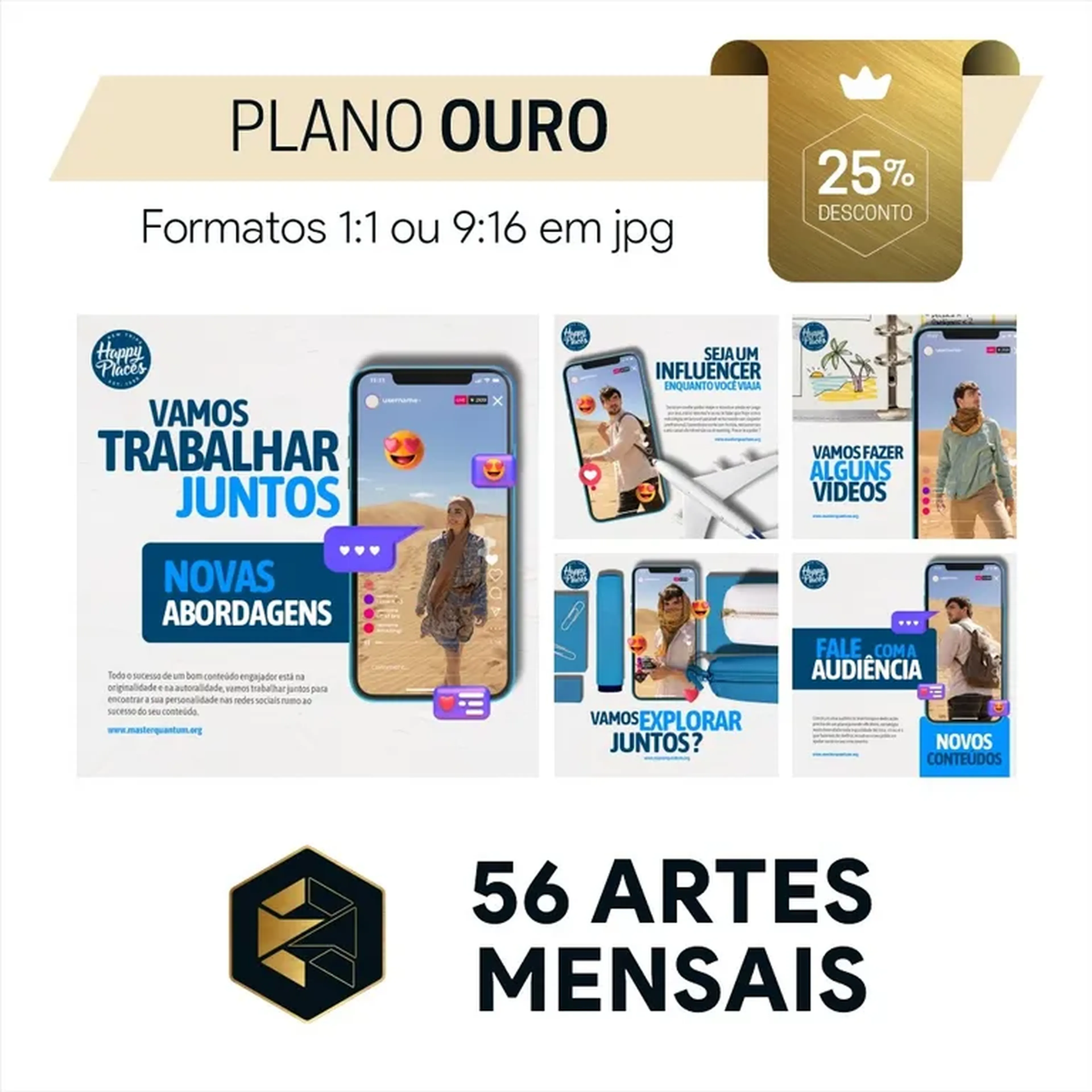 56 Artes para Redes Sociais - Mensal imagem