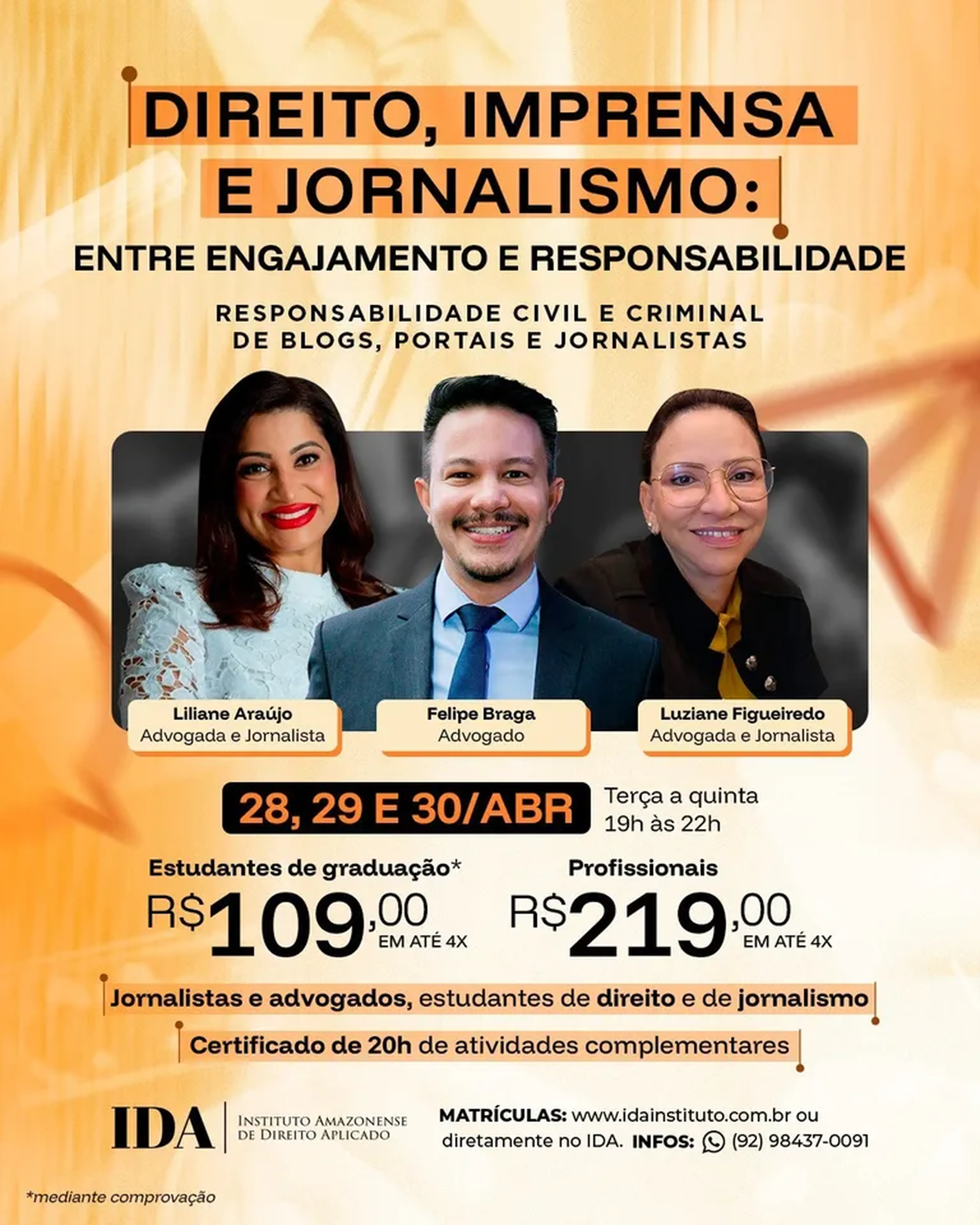 LINK PROFISSIONAIS: CURSO DE DIREITO, IMPRENSA E JORNALISMO imagem