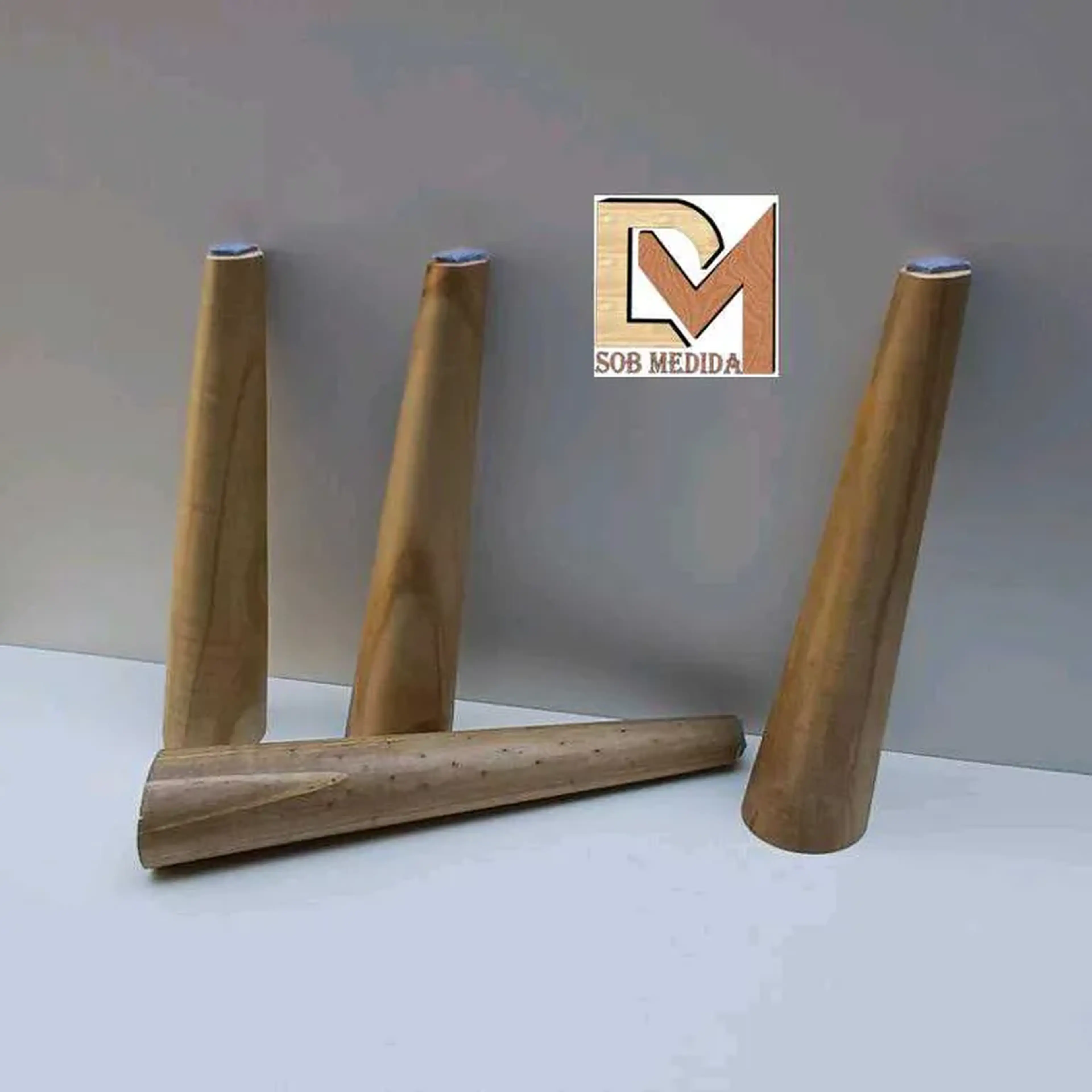 kit Pés palito de madeira 23.5 cm imagem