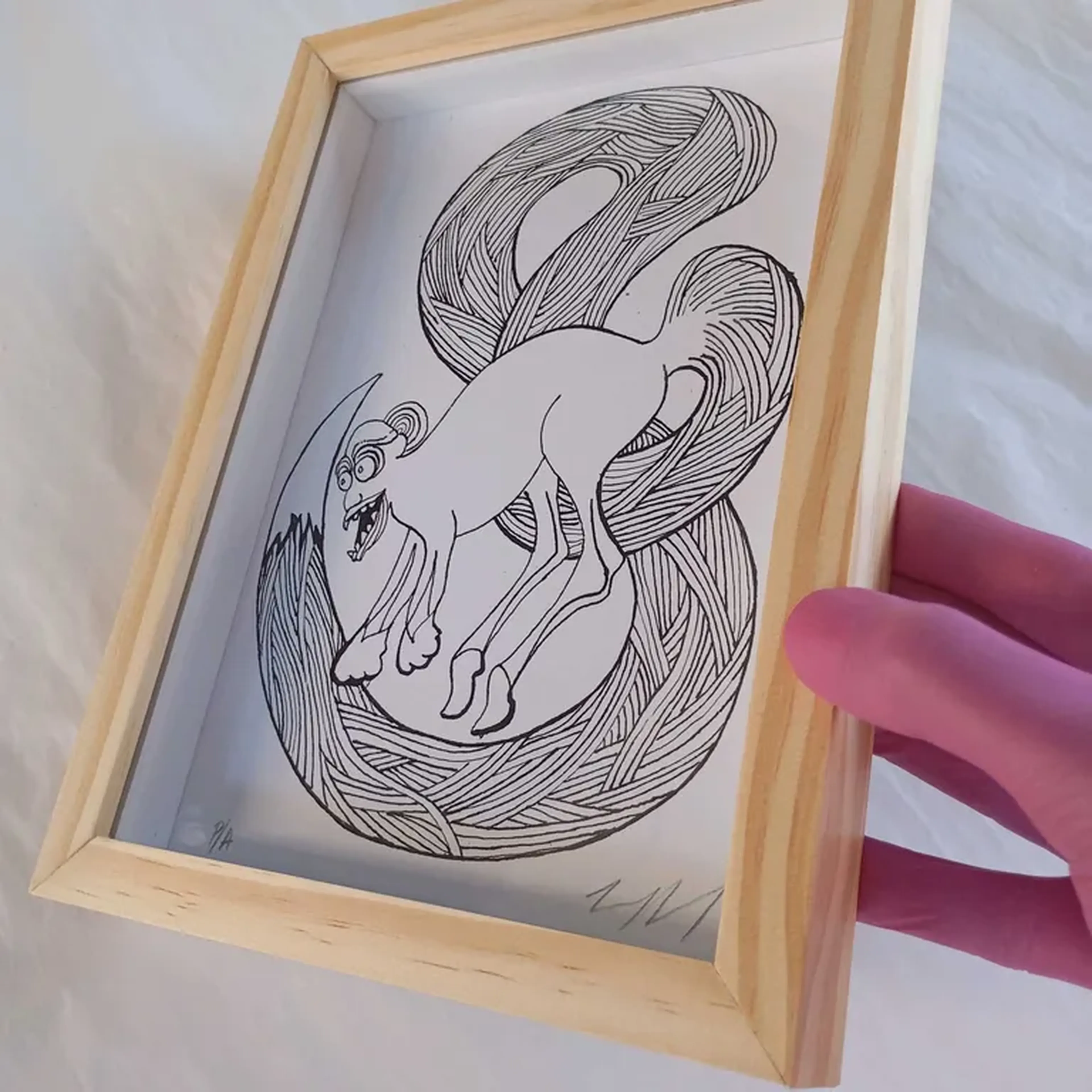 Bestiário Borges - Kafka - 15x21 cm moldura alta imagem