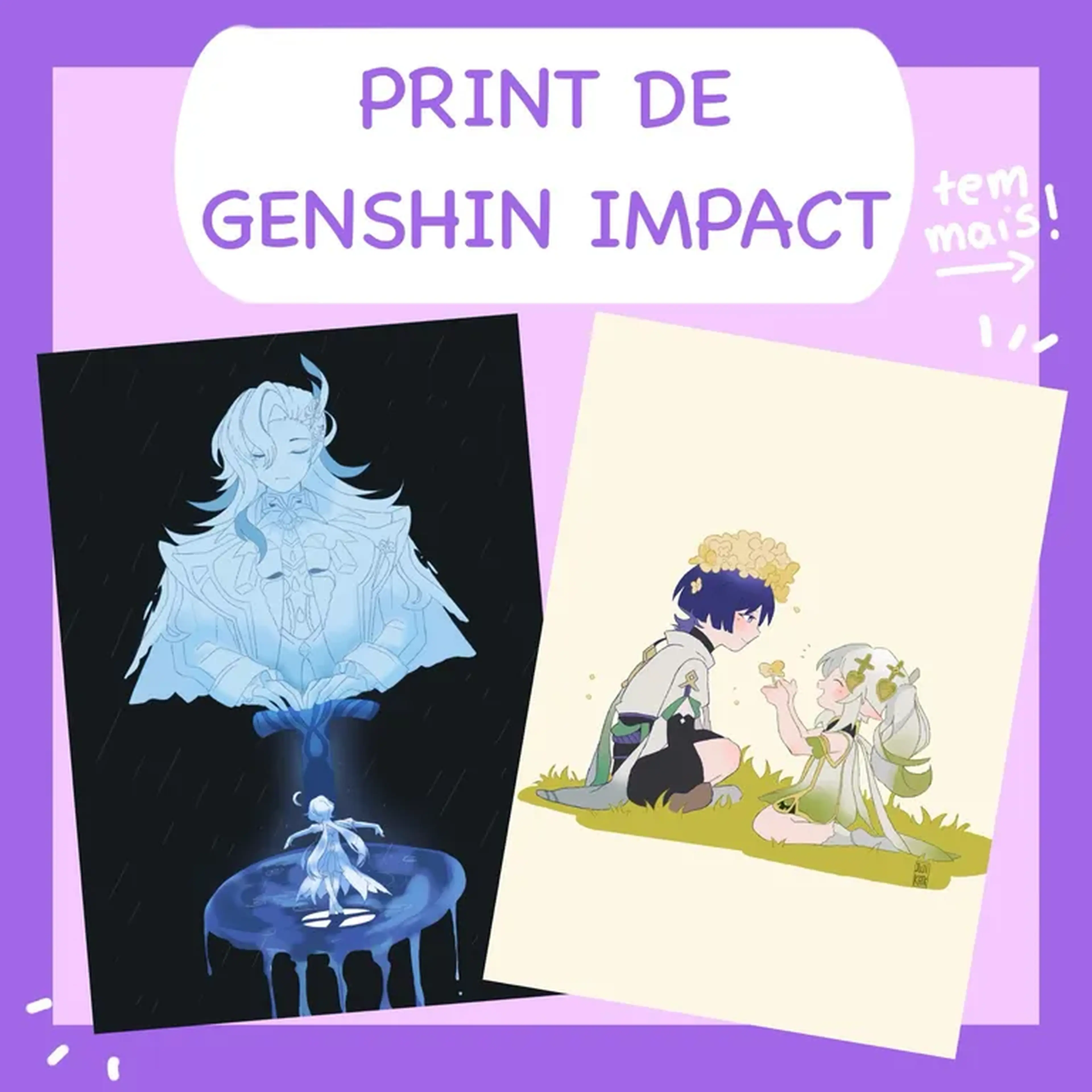 PRINT A5 INDIVIDUAL DE GENSHIN IMPACT imagem