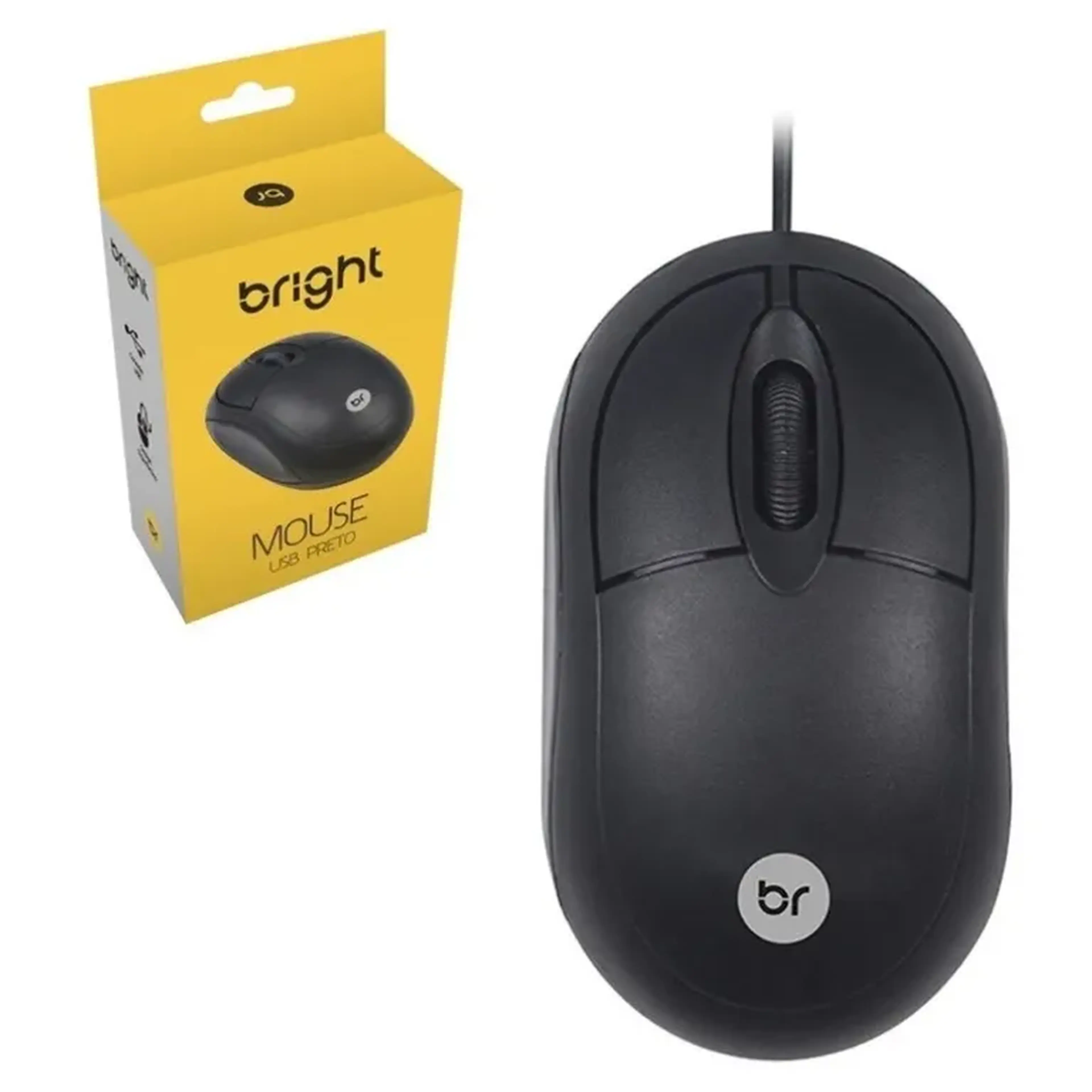 Mouse Bright USB 0106 preto imagem