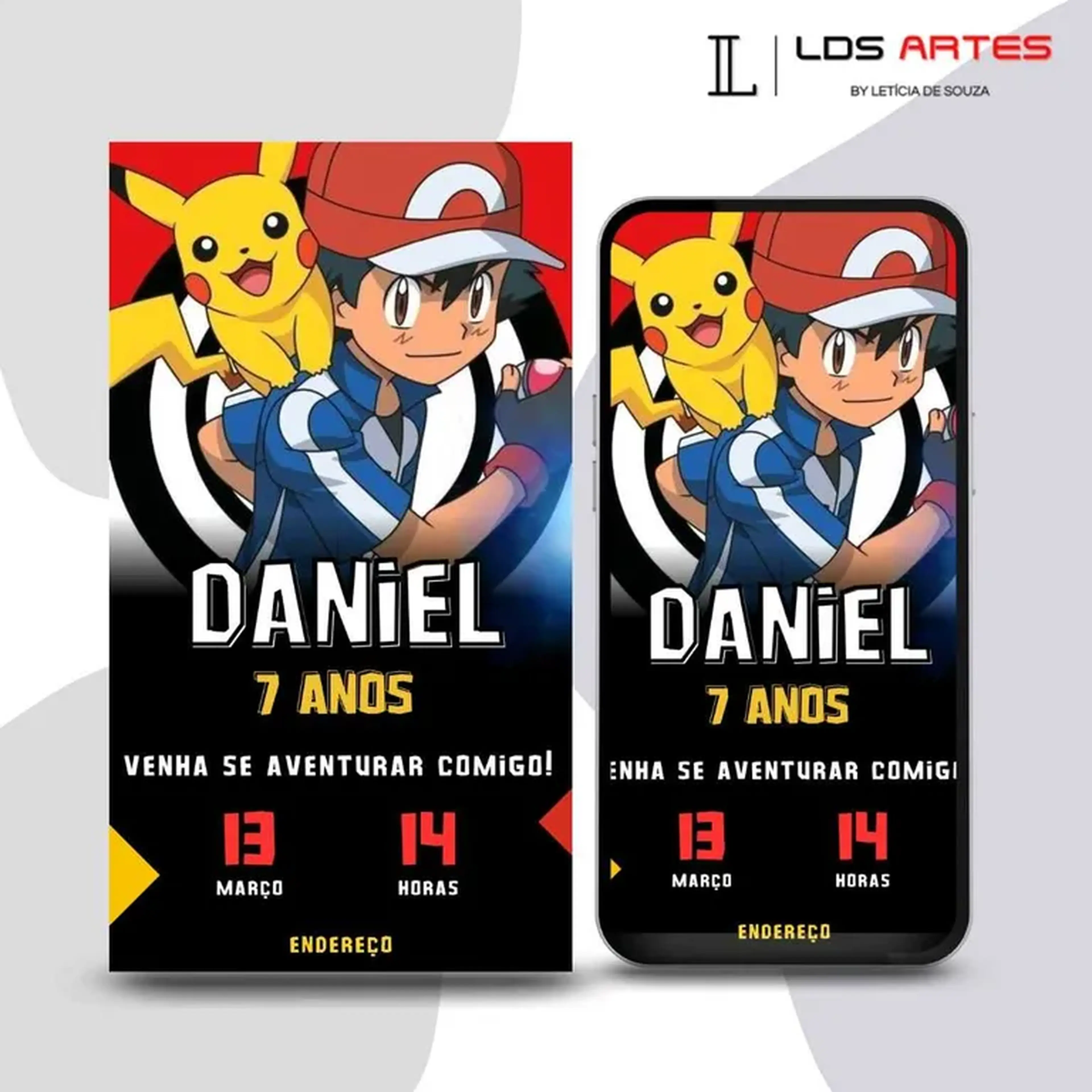 Convite Digital - Pokémon imagem