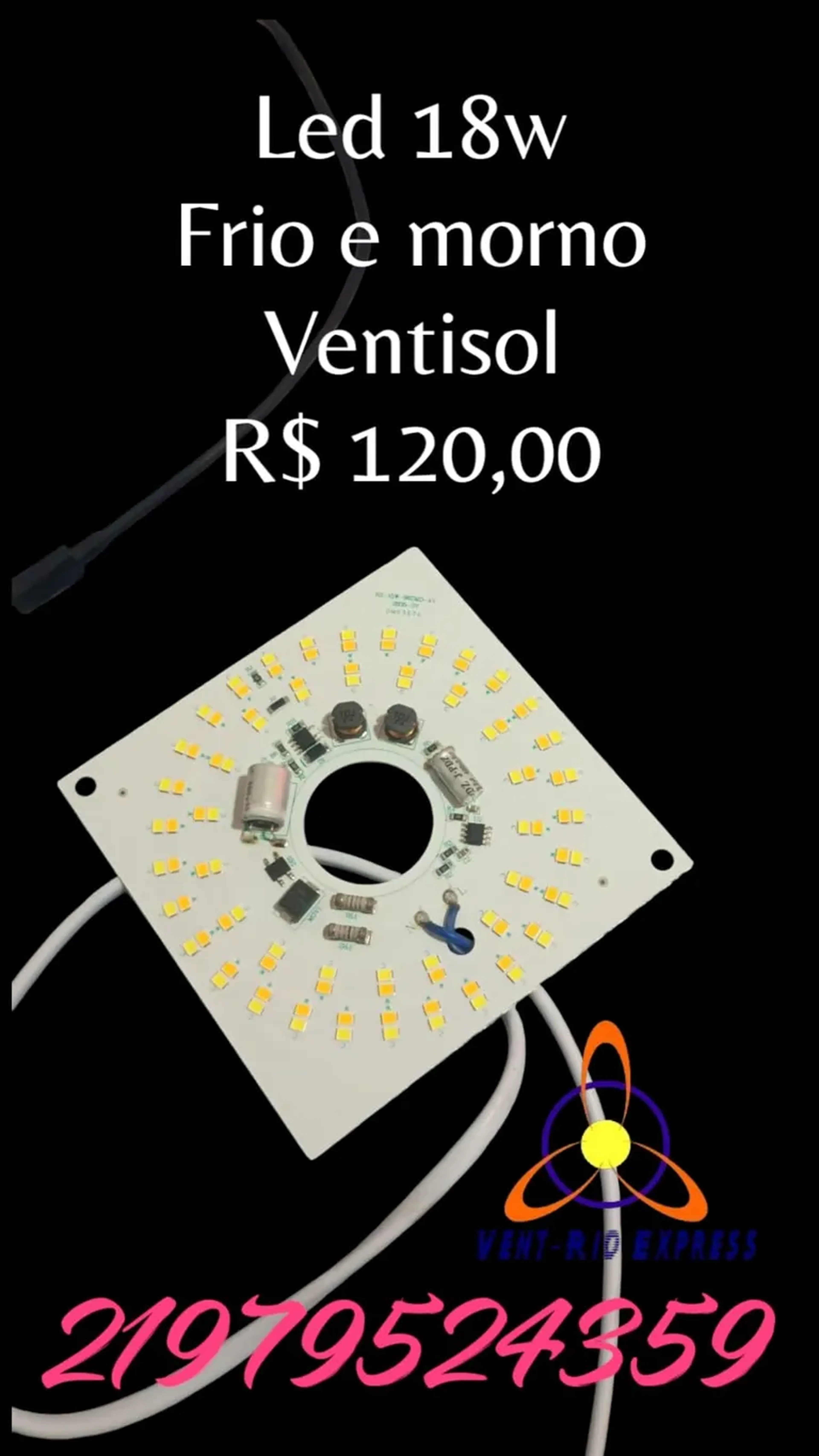 PLACA DE LED VENTISOL SOMENTE O LED imagem