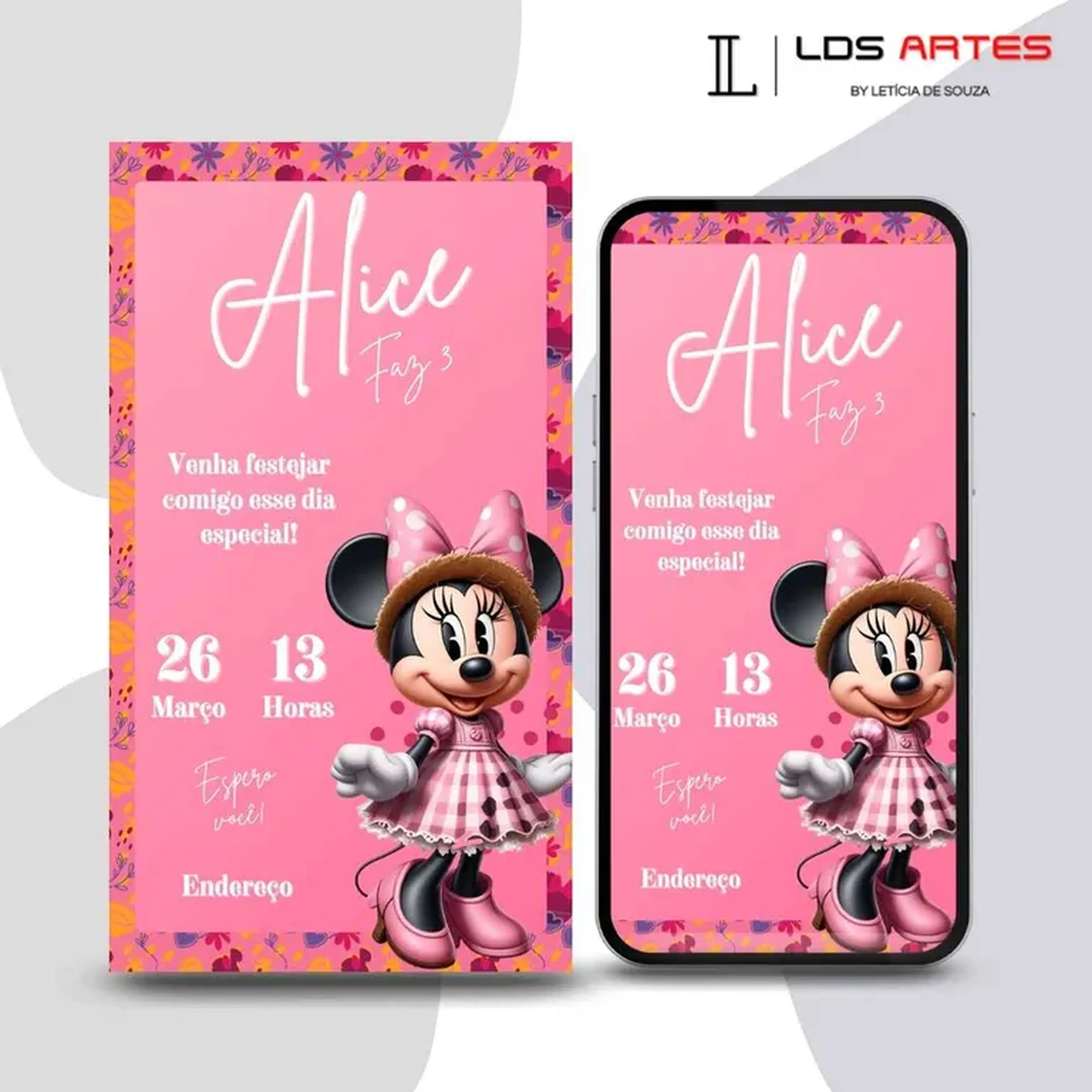 Convite Digital - Minnie imagem
