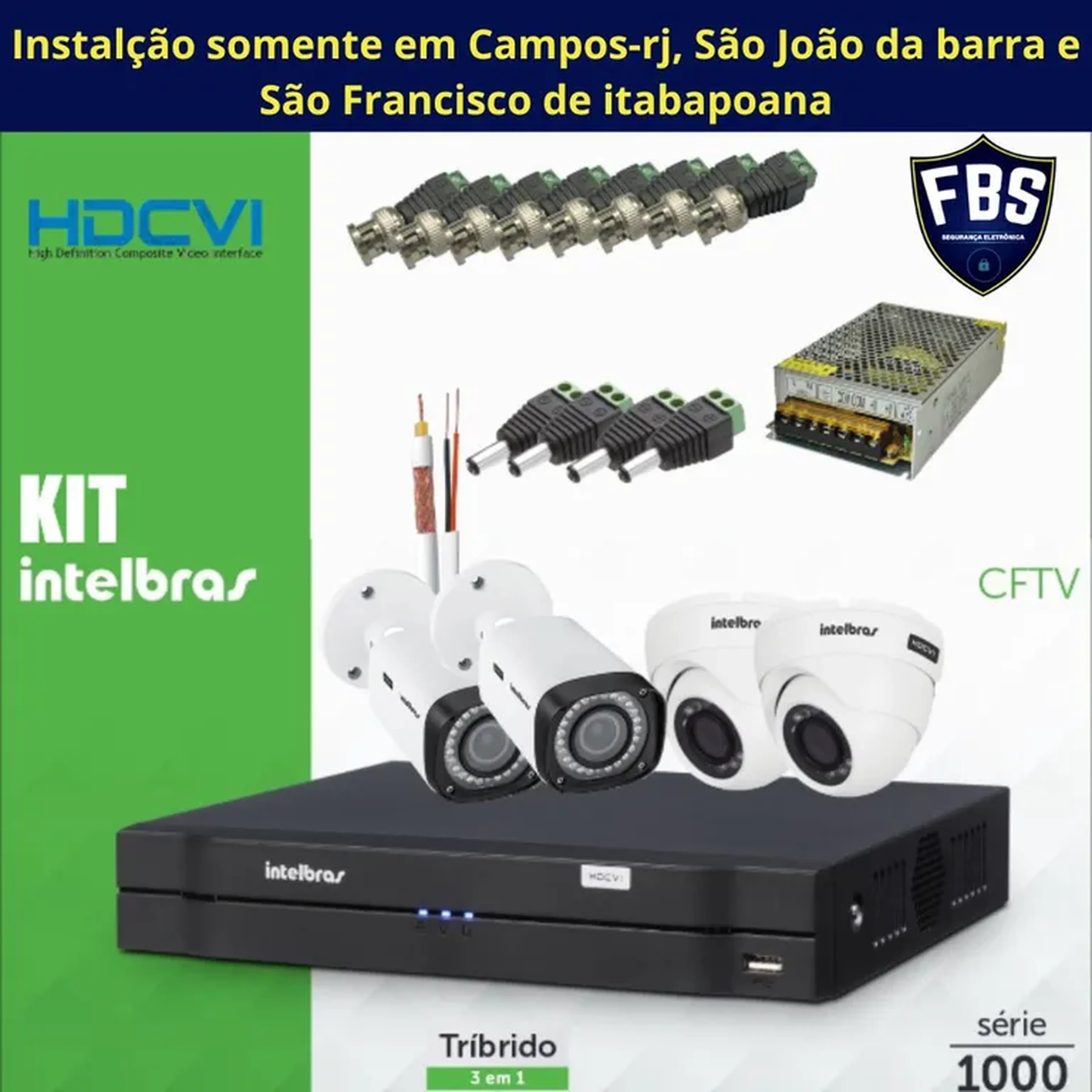 Kit com 6 câmeras 720p intelbras instalado imagem