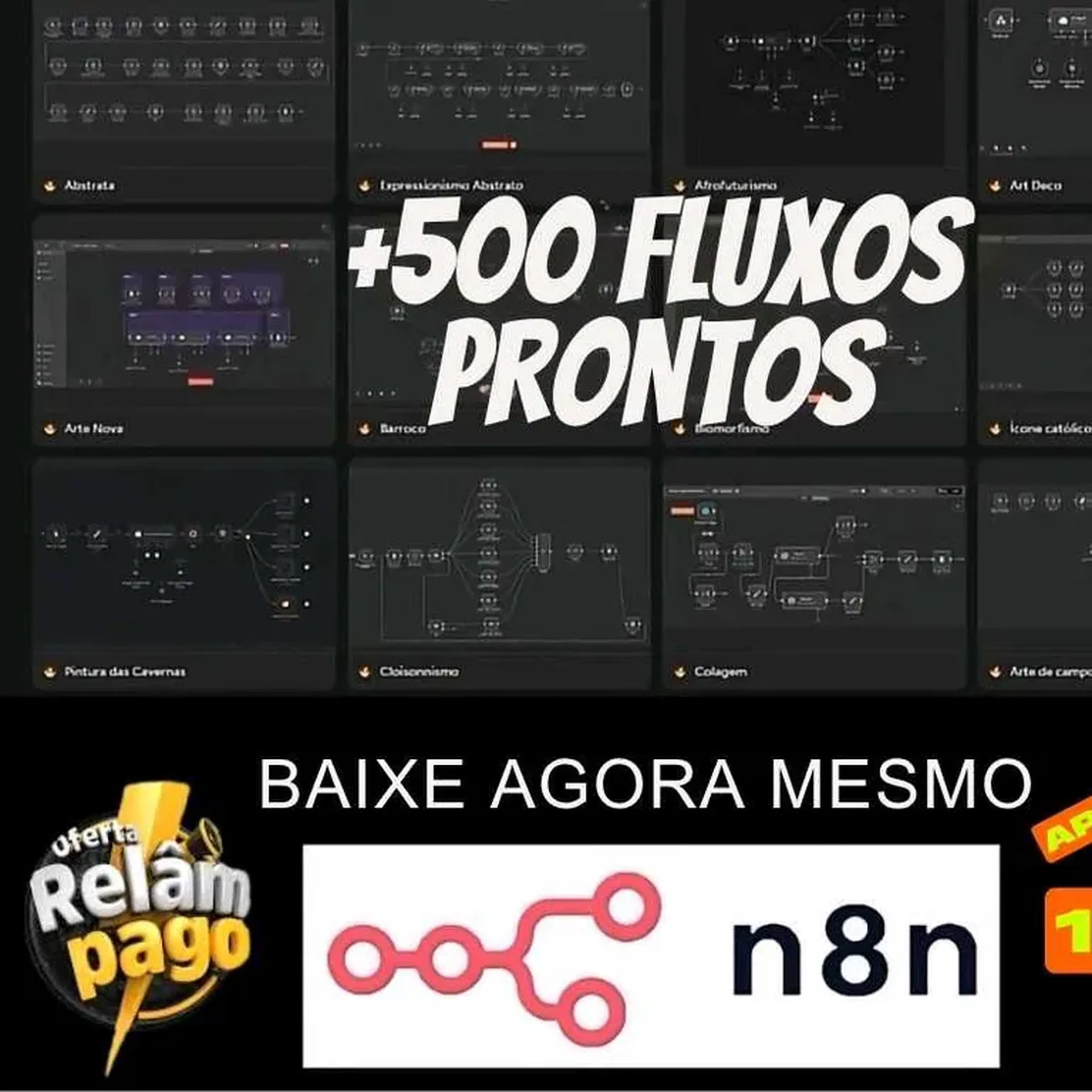 Pack 500 Fluxos n8n imagem