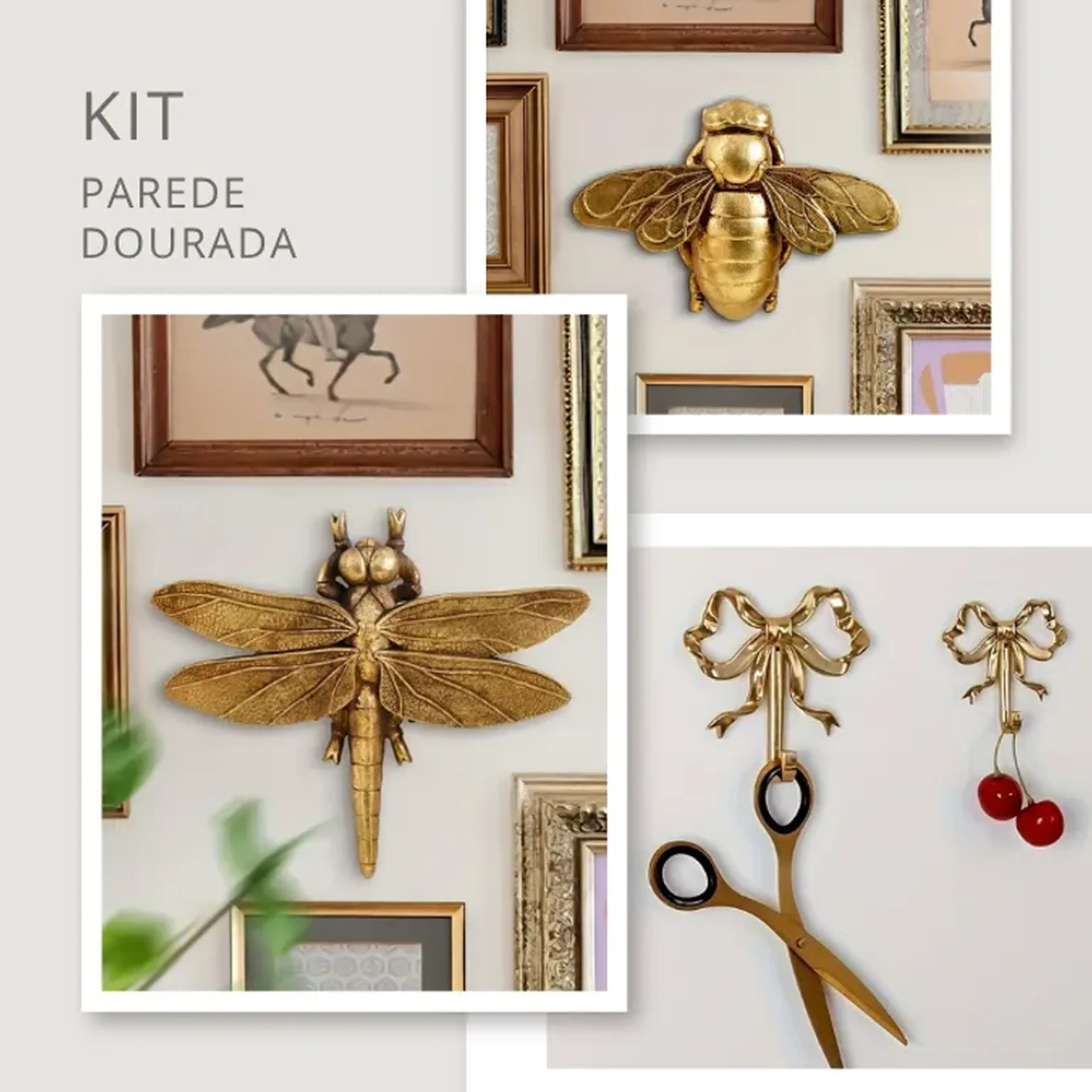 Kit Parede Dourada imagem