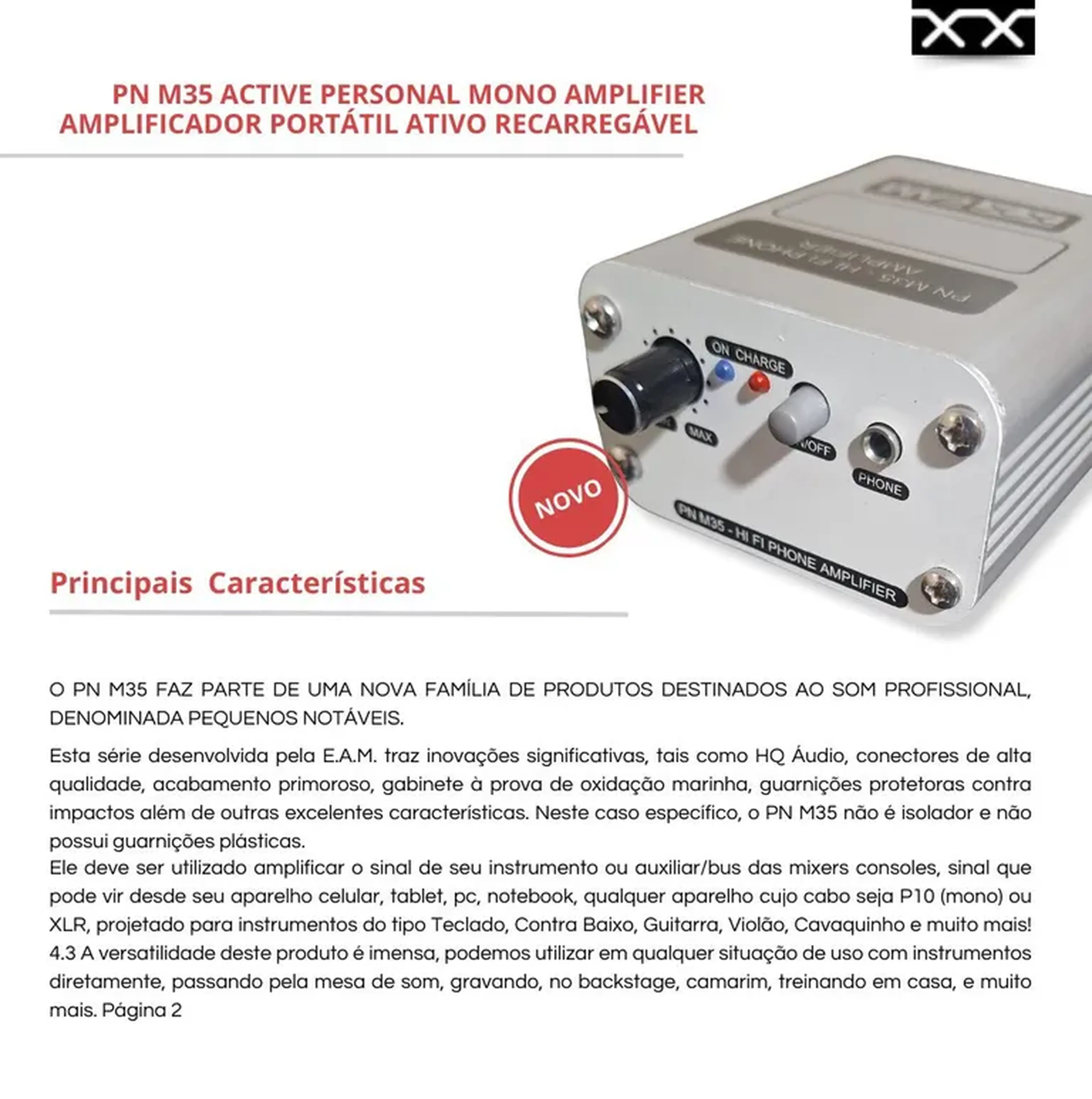 PN M35 Amplificador de fones Mono imagem