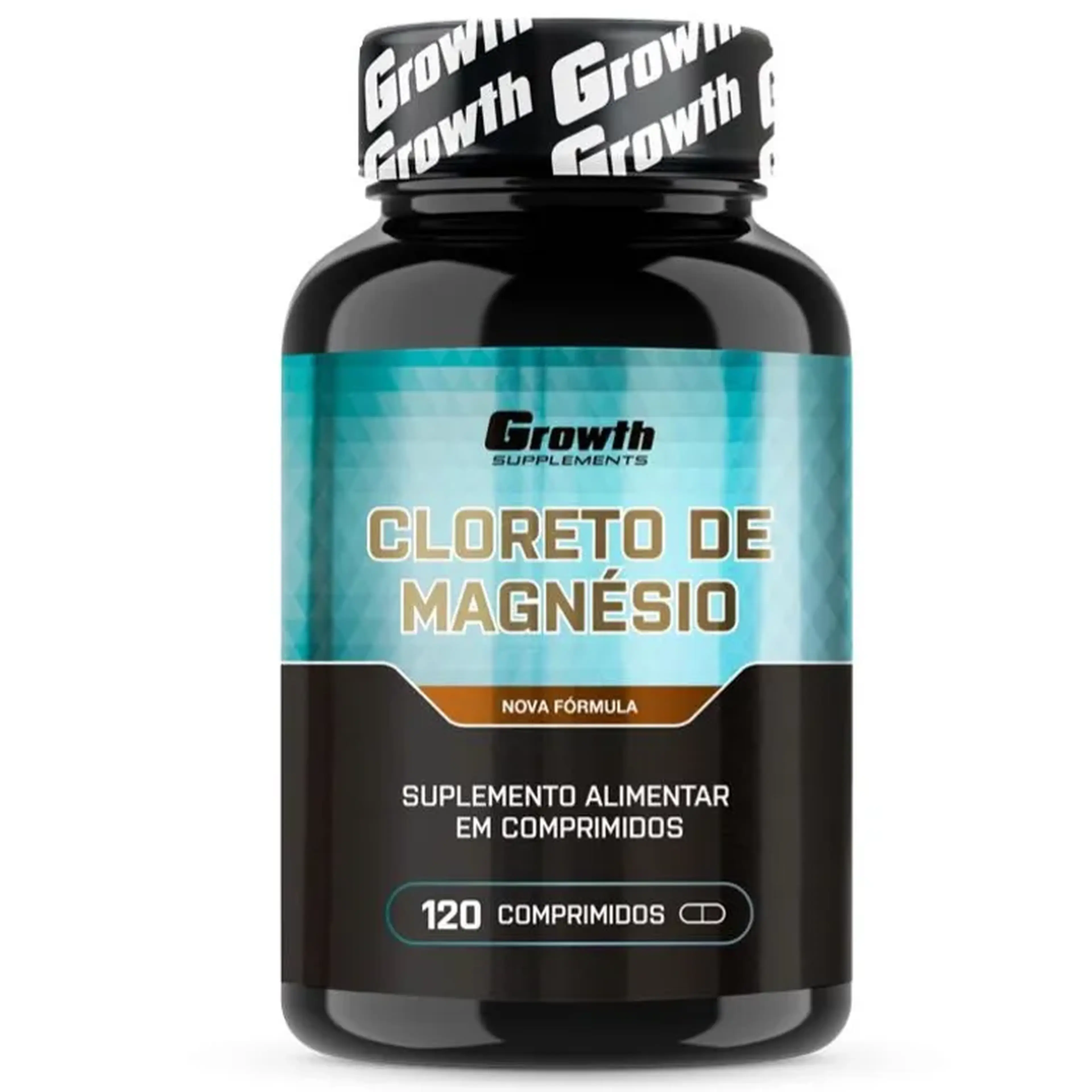 CLORETO DE MAGNÉSIO 120 COMP - GROWTH SUPPLEMENTS imagem