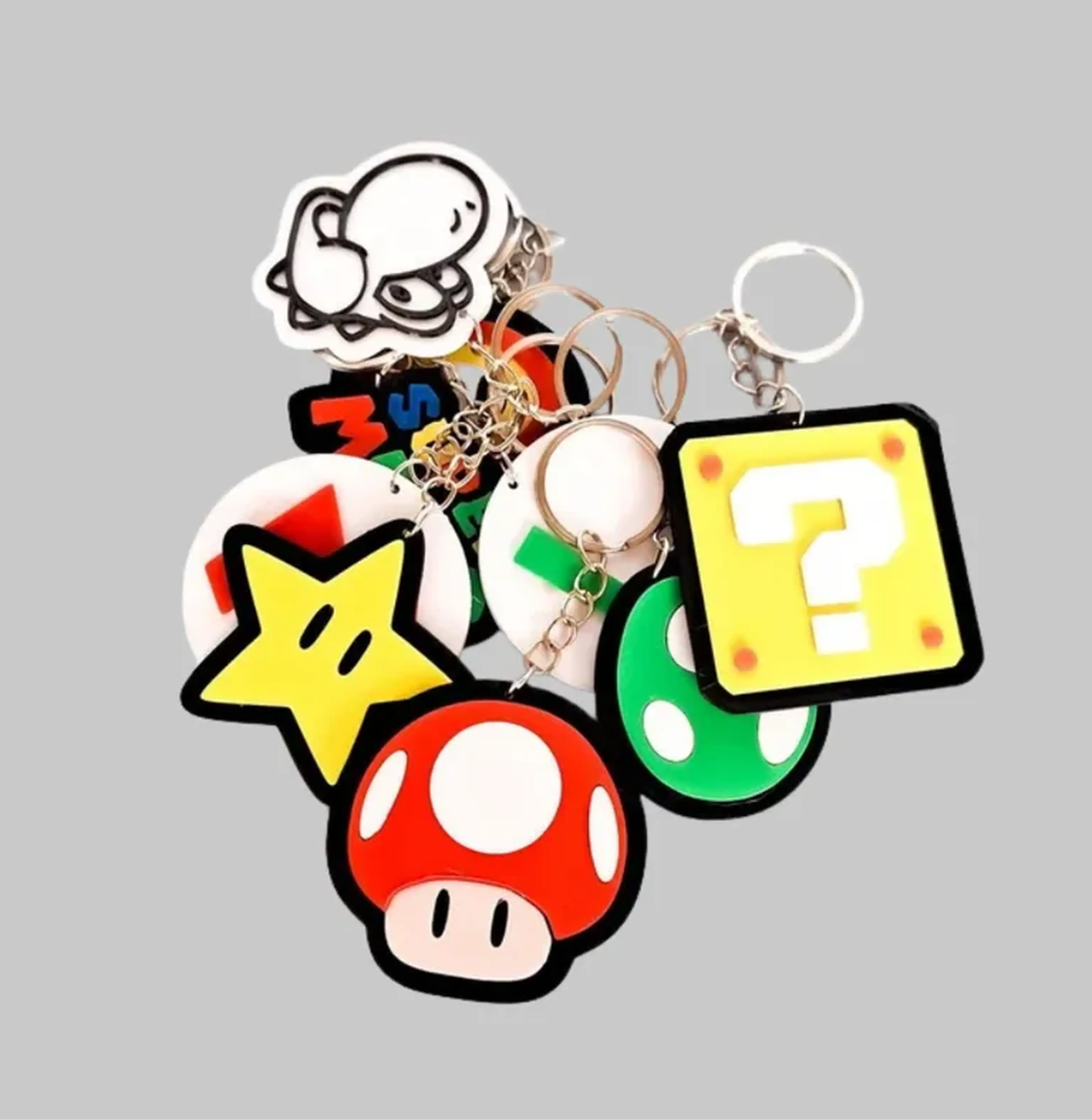🍄⭐ Chaveiros Super Mario – Ícones do Reino dos Cogumelos imagem