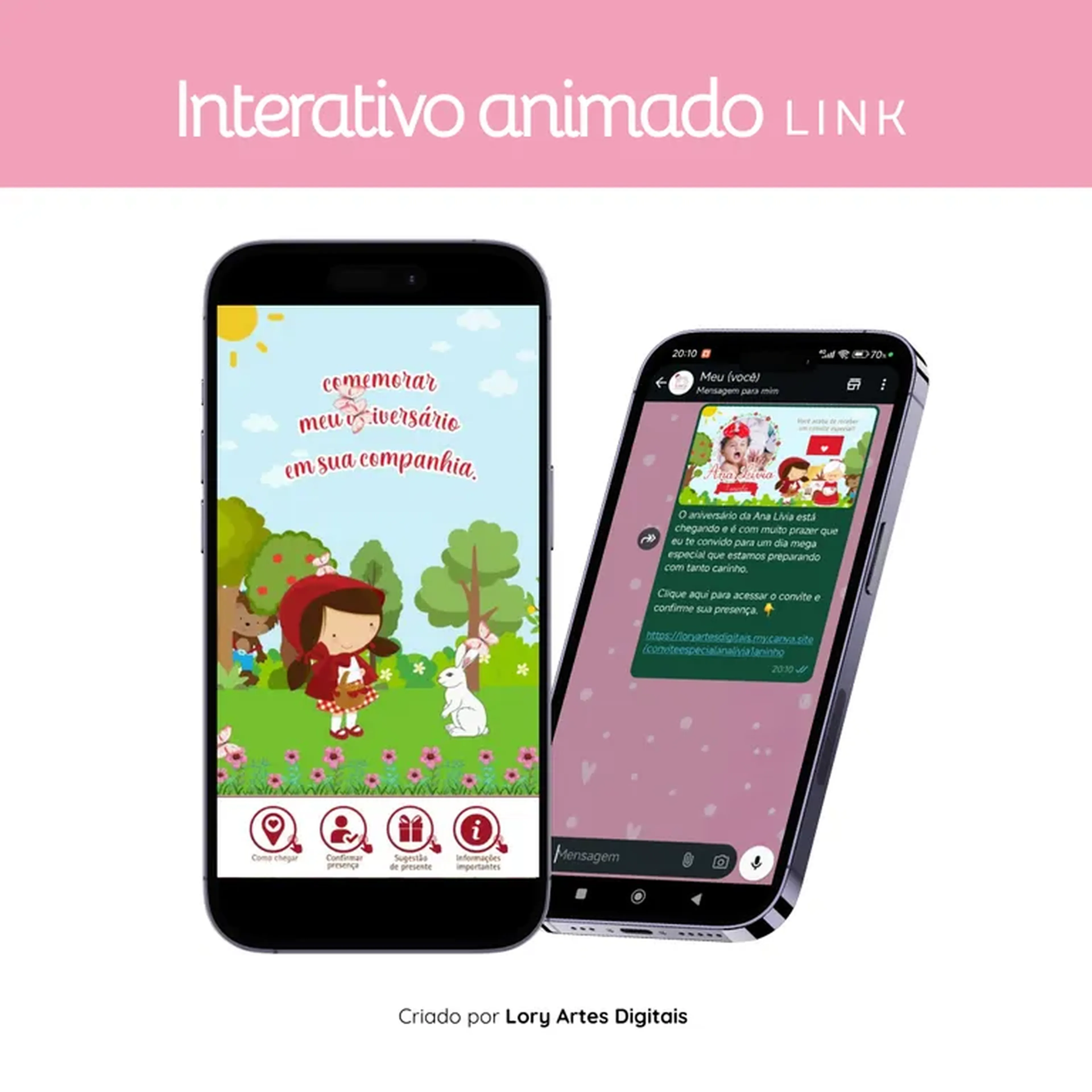 Convite Interativo Animado (Link personalizado) imagem