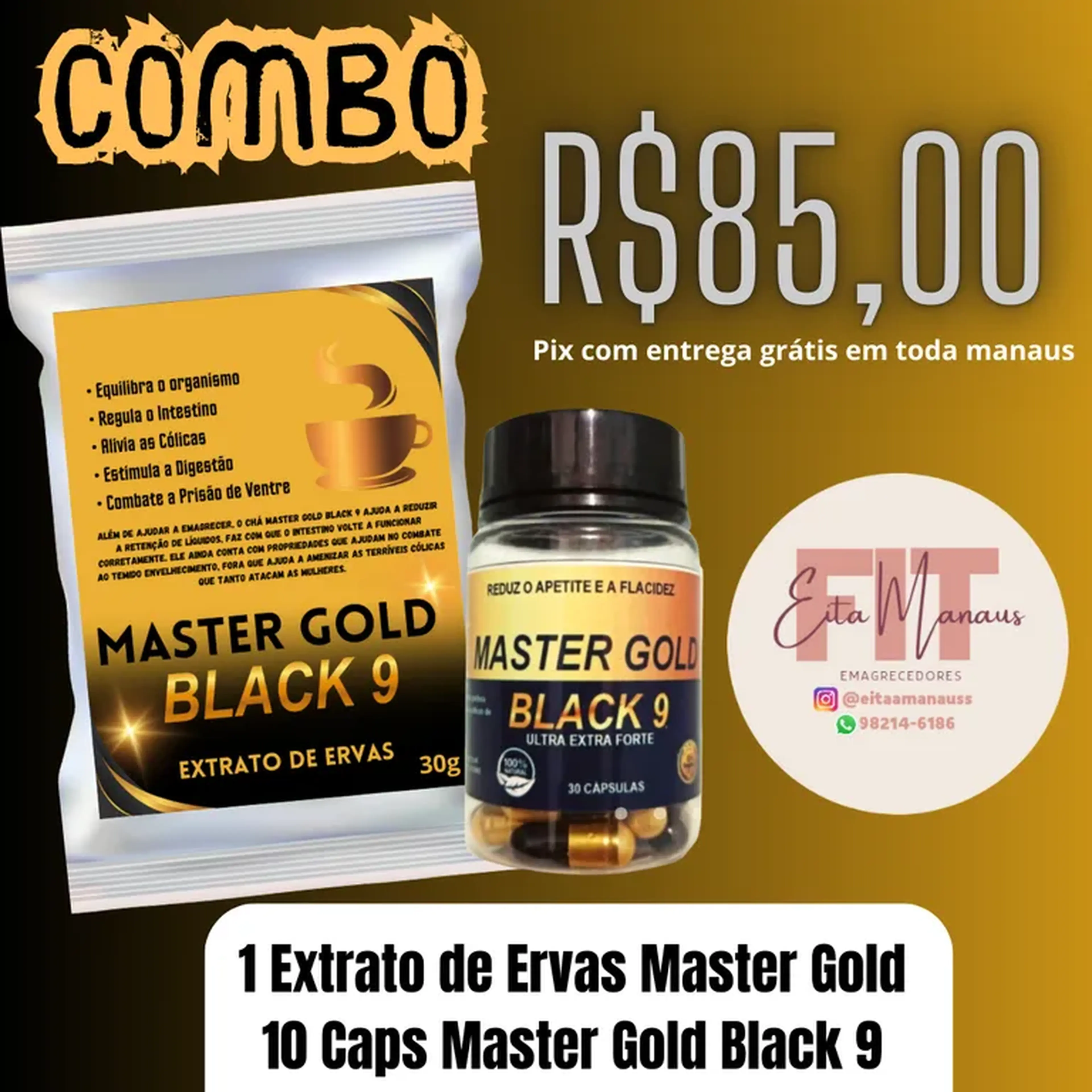 Combo Master Gold Black 9 imagem