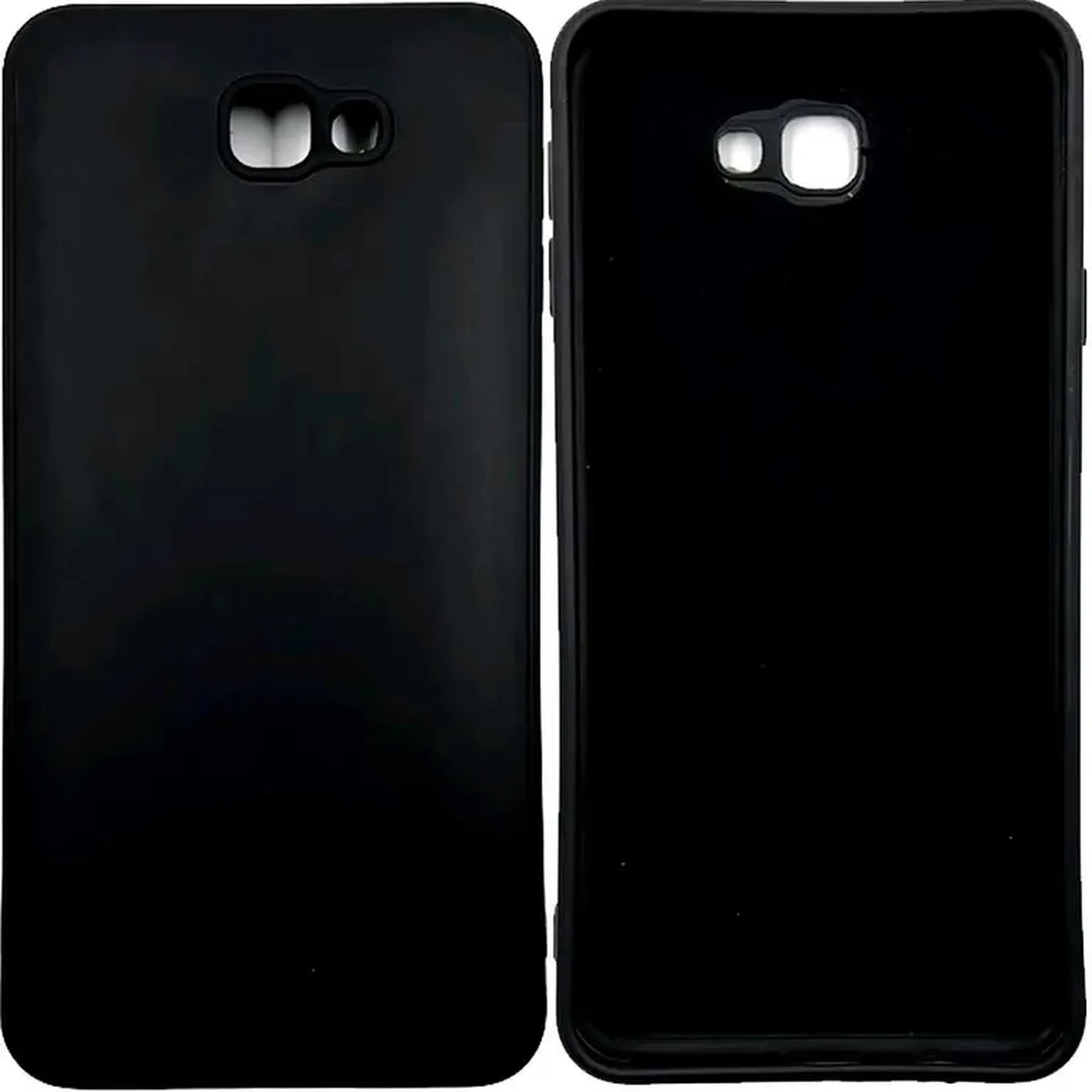 Capinha para Galaxy J4 Plus, Silicone Aveludada (PRETA) imagem