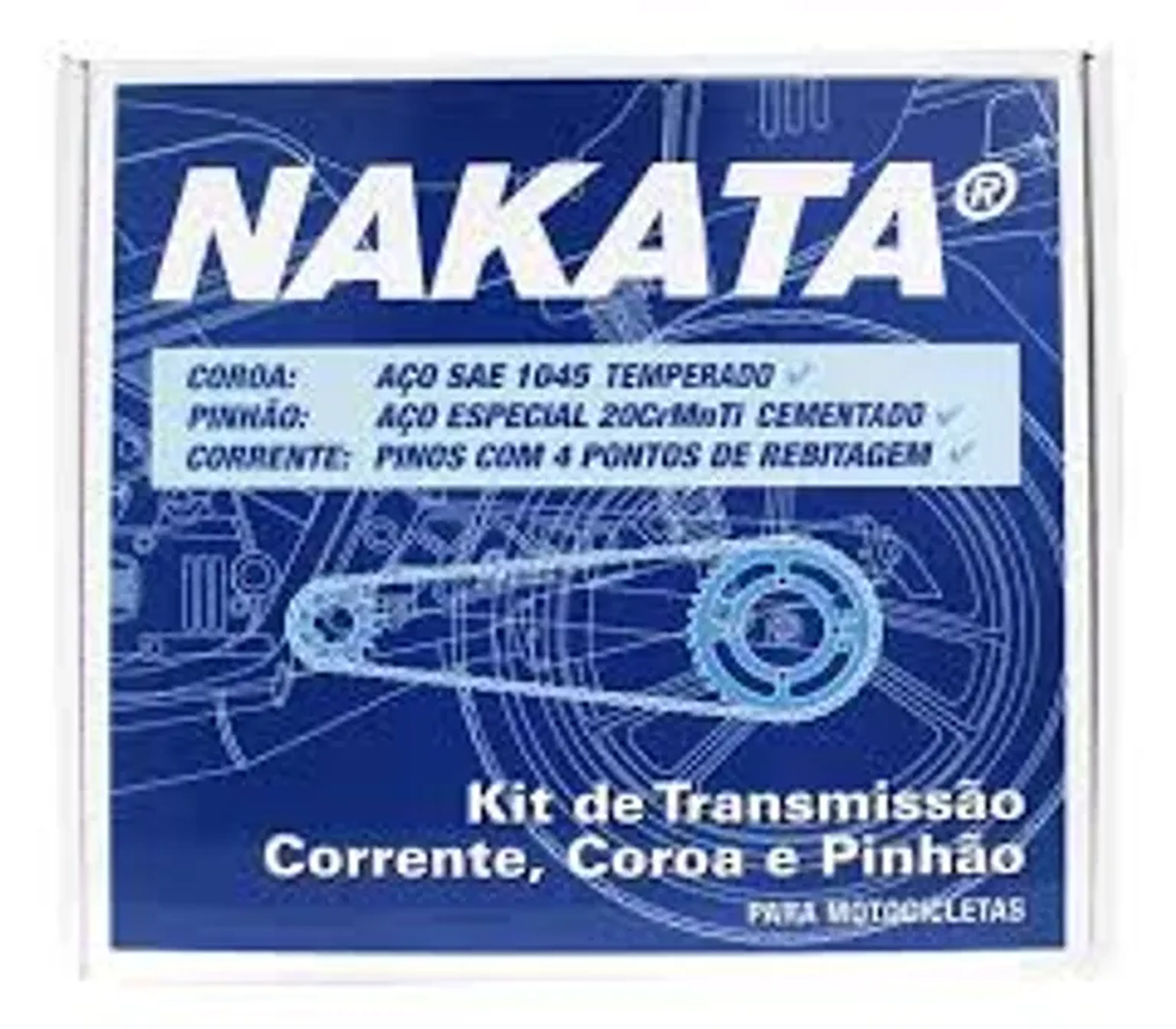 Kit transmissão NAKATA Titan 150 Sem RETENTOR imagem