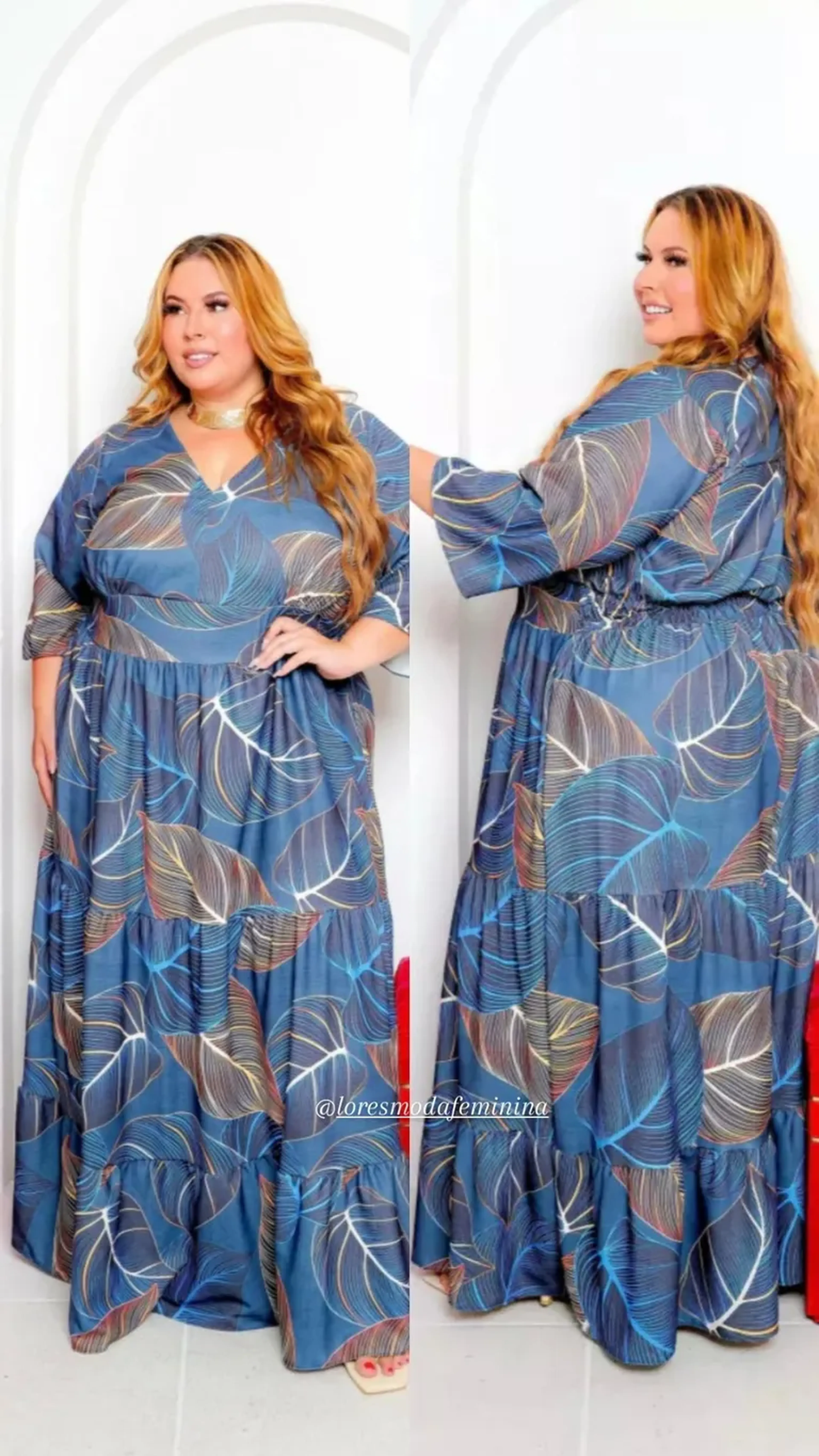 Vestido Florinda longo imagem