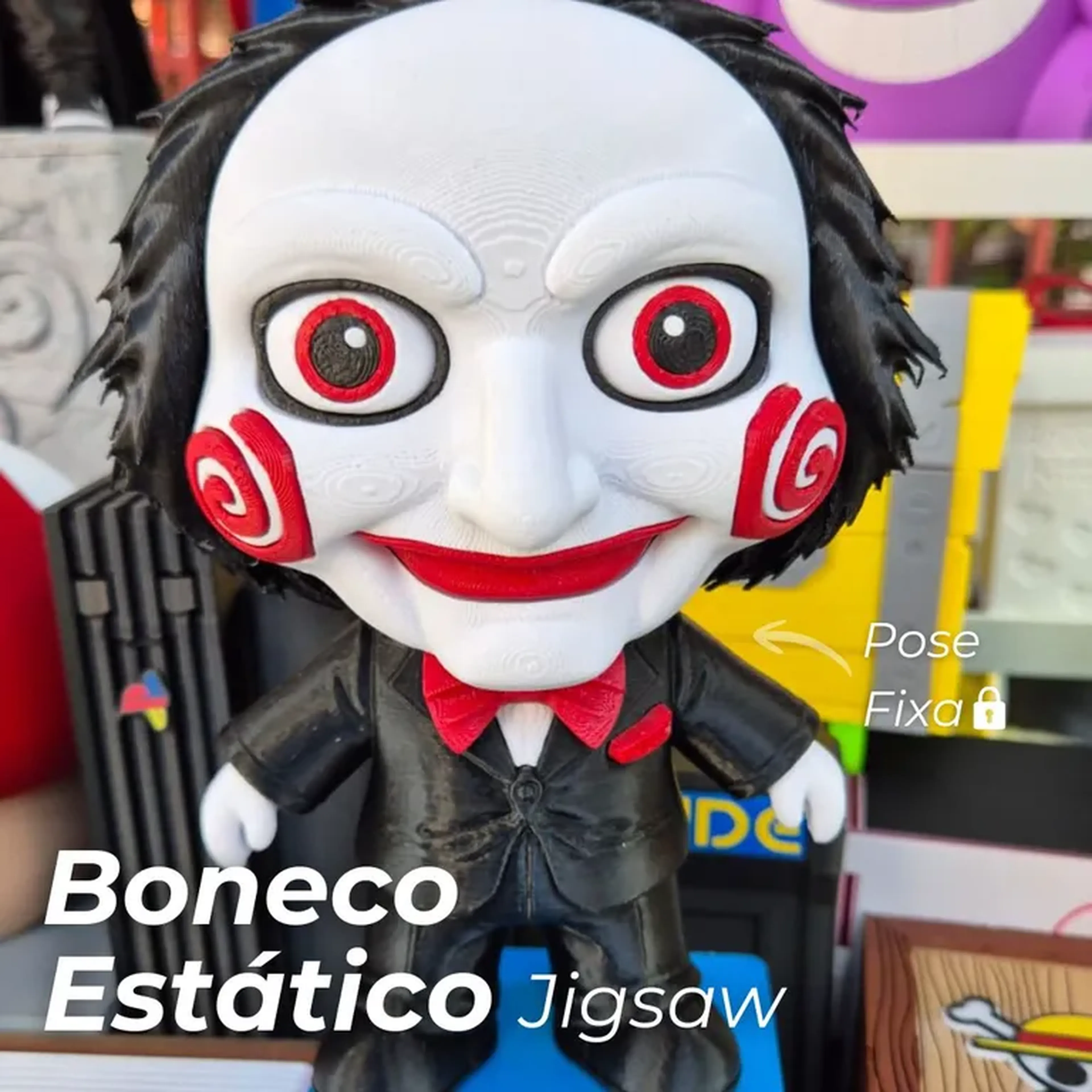 Boneco Estático Jigsaw Jogos Mortais imagem