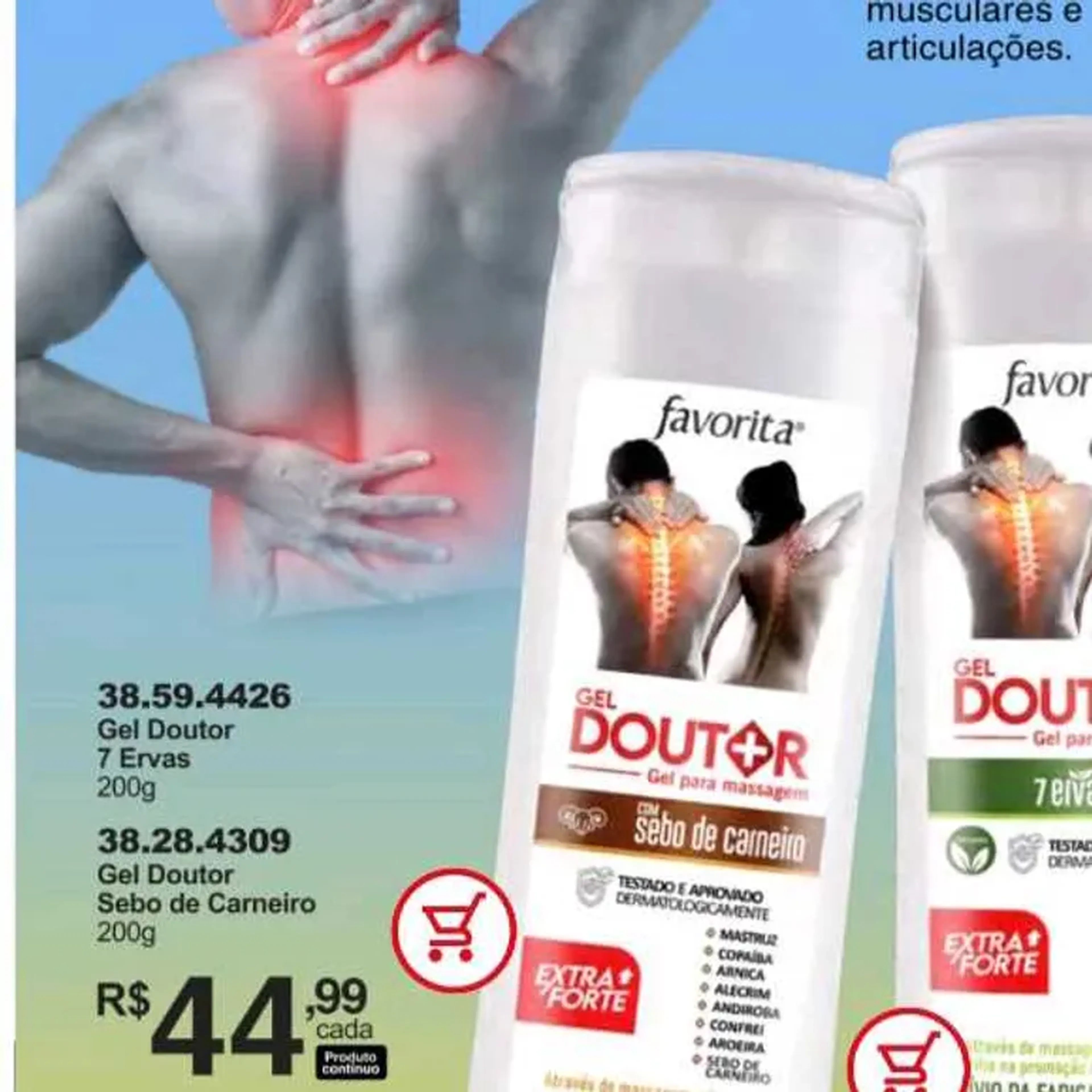 Gel DOUTOR. Gel para massagem com sebo de carneiro da FAVORITA imagem