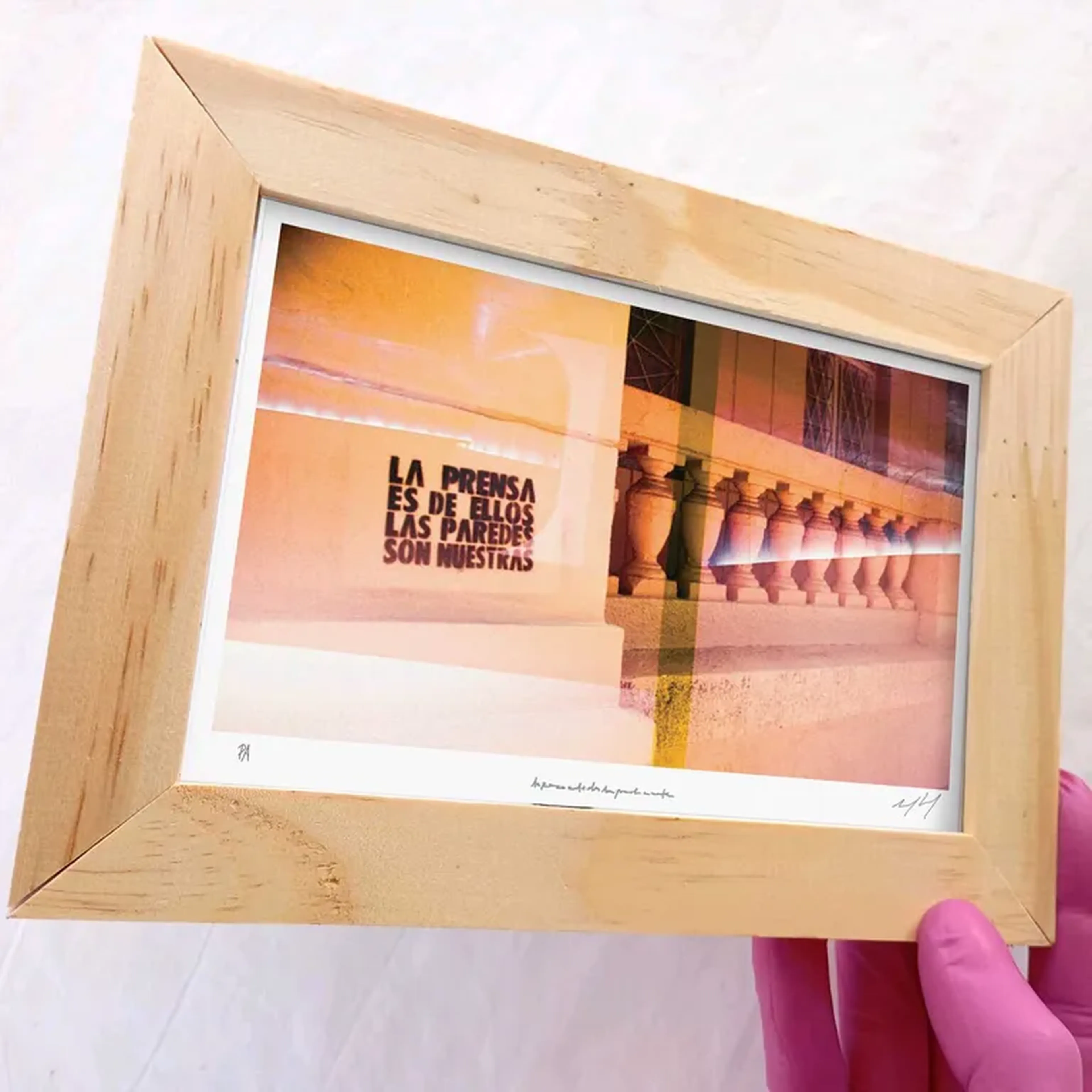 Palávoras - La prensa - 10x15 cm moldura plana imagem