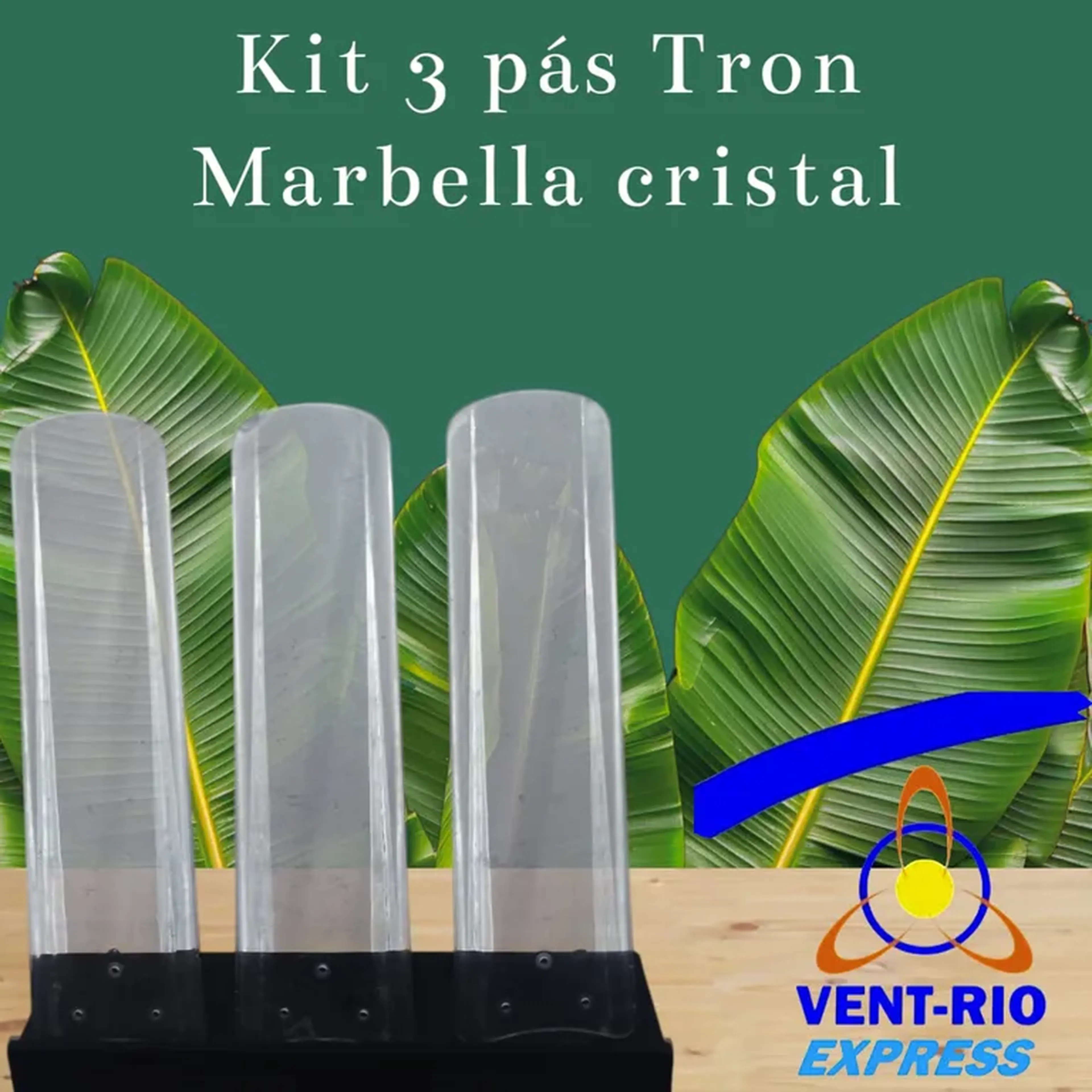 Kit 3 pás Tron marbela cristal imagem