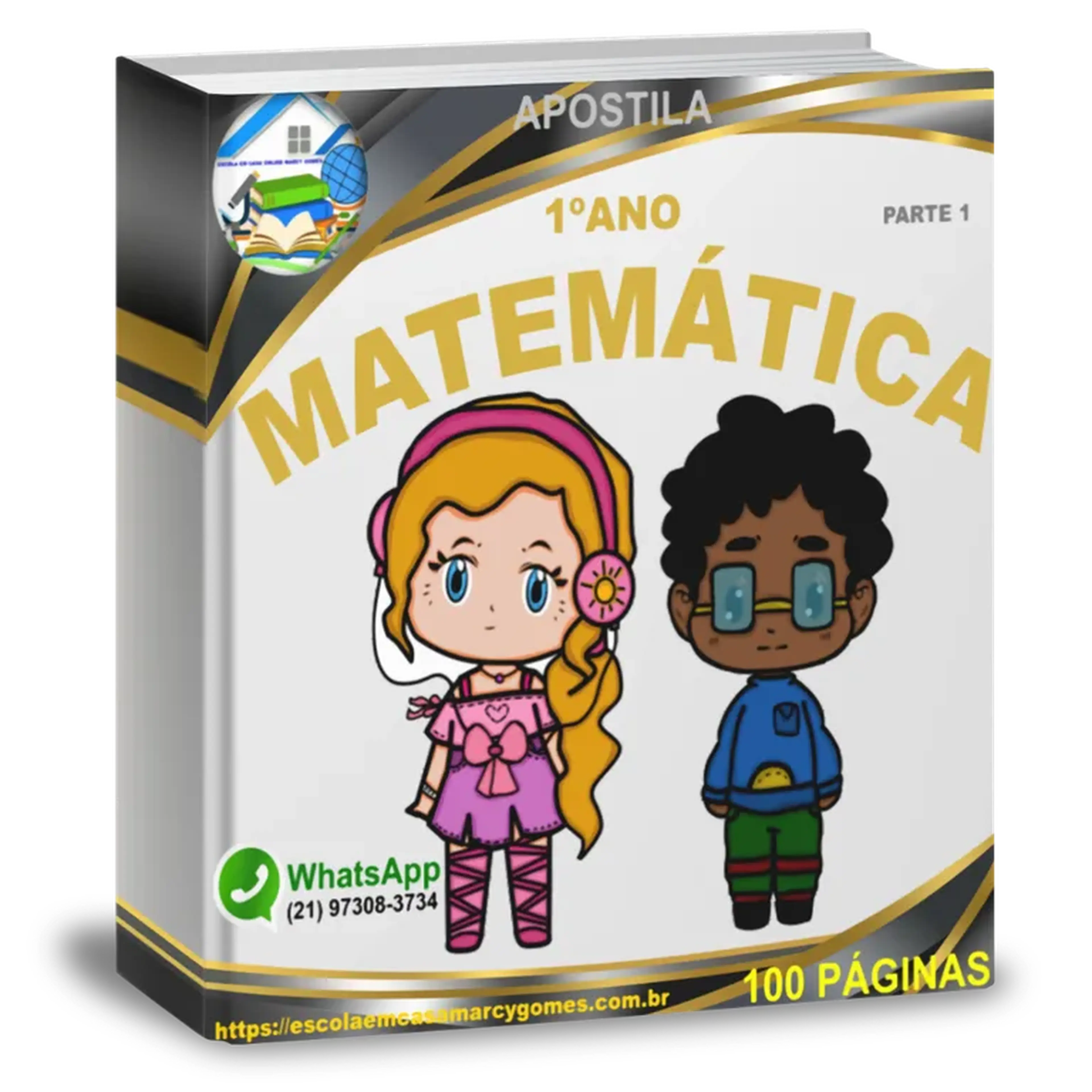 Apostila 1º ano Matemática P1. PDF. 100PG. imagem