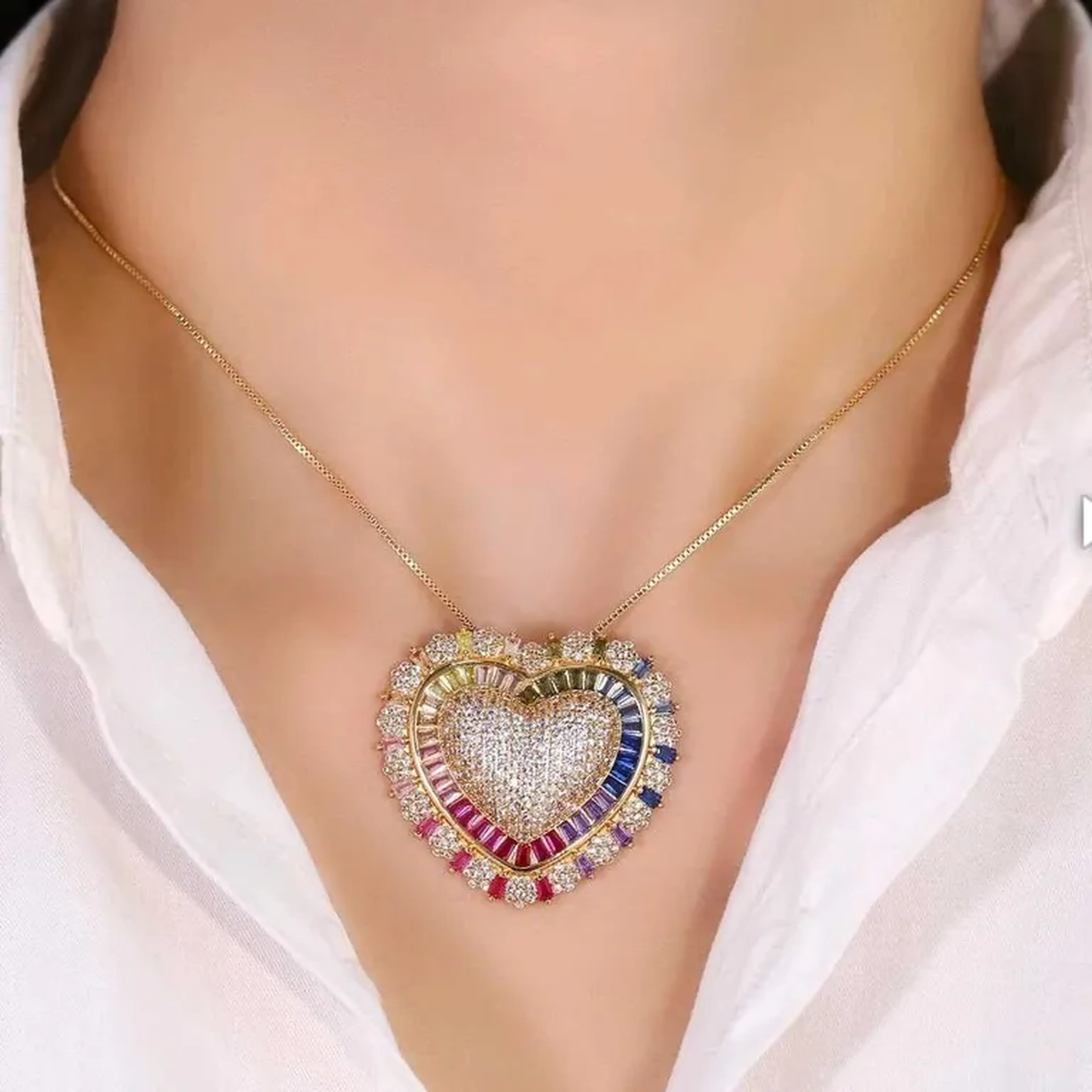 COLAR CORAÇÃO MIX imagem