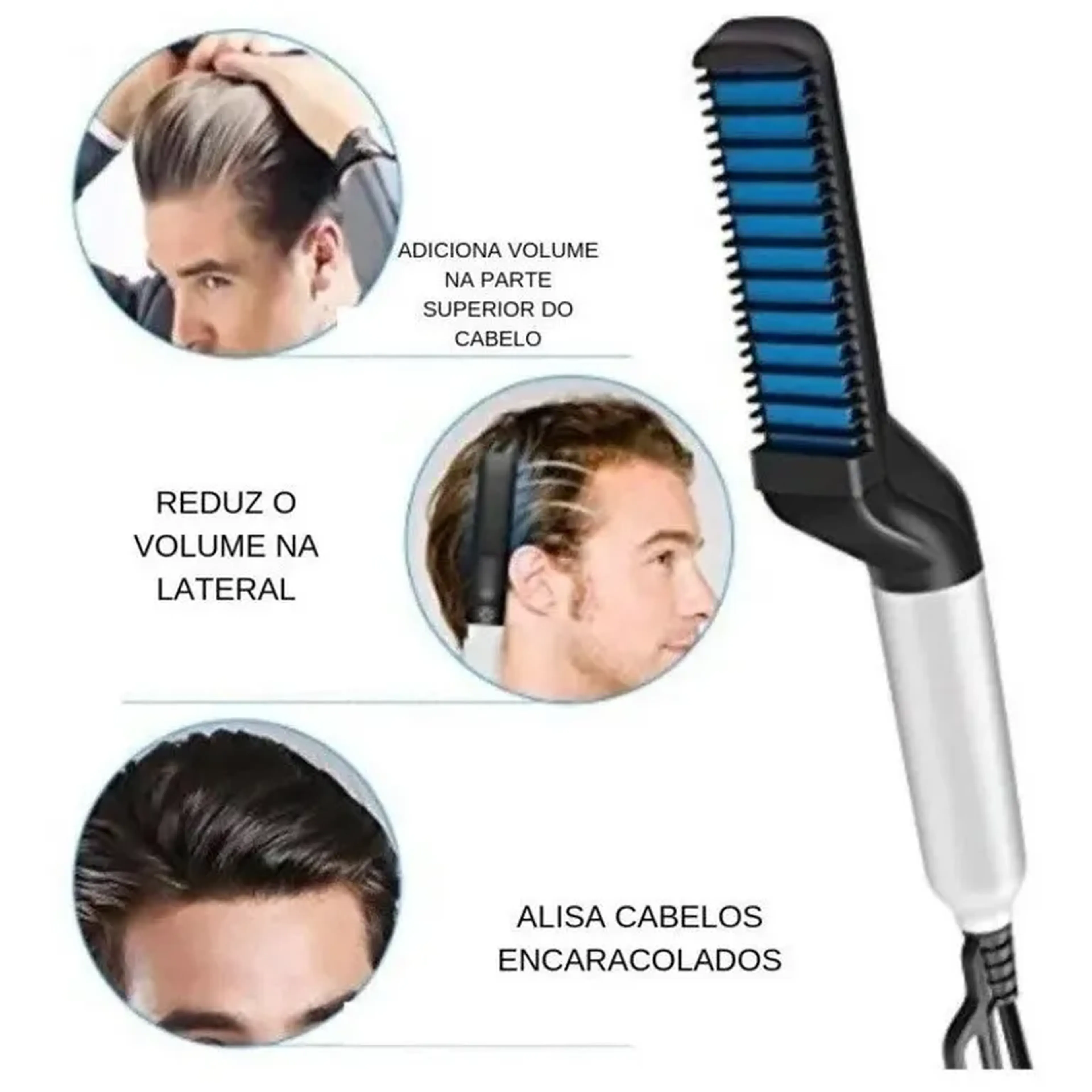 Combo Barba e Cabelo: Kit Barbeiro, Escova e Aparador de Brinde imagem