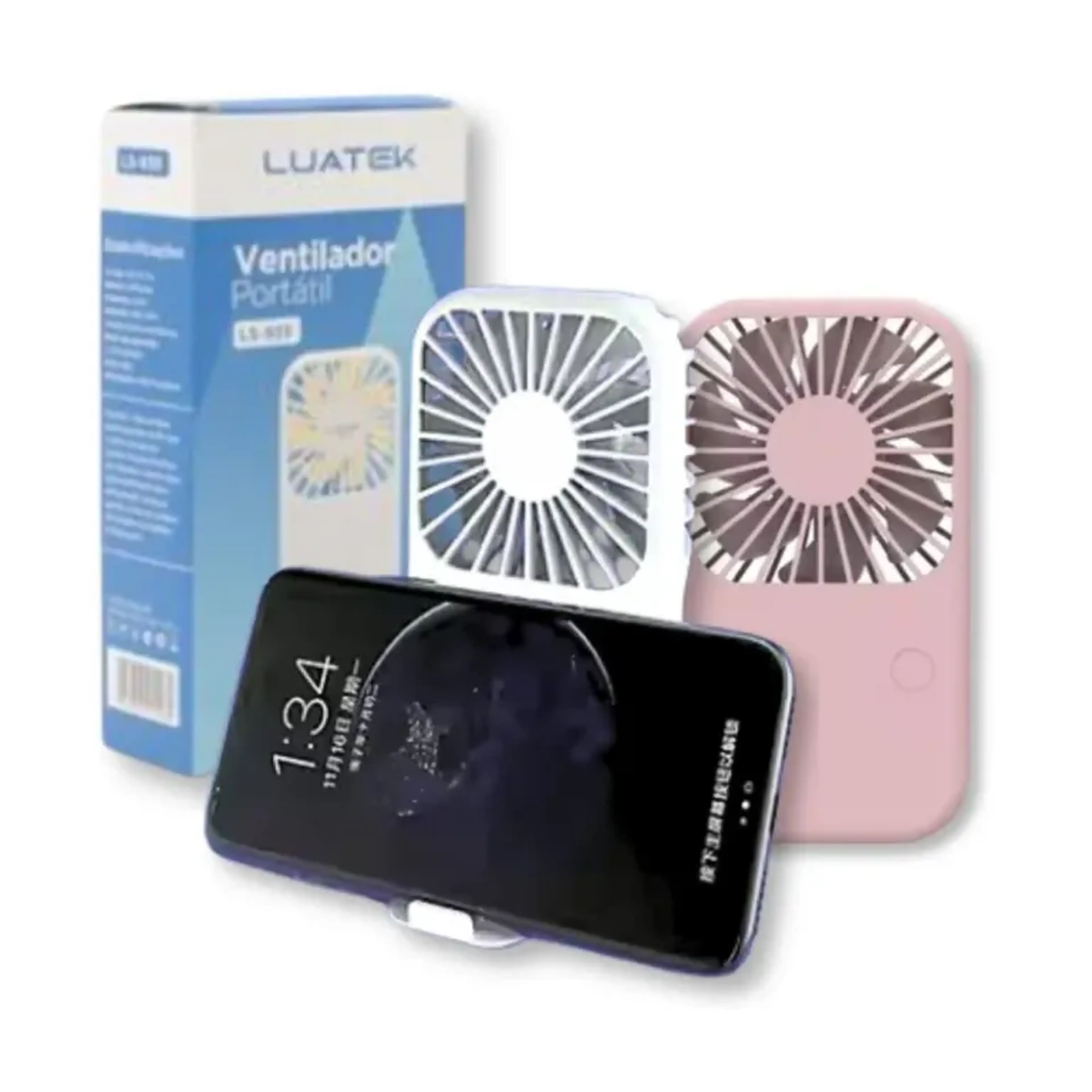 Ventilador Portátil Carregador Externo Mini Ventilador 3000mAh U imagem