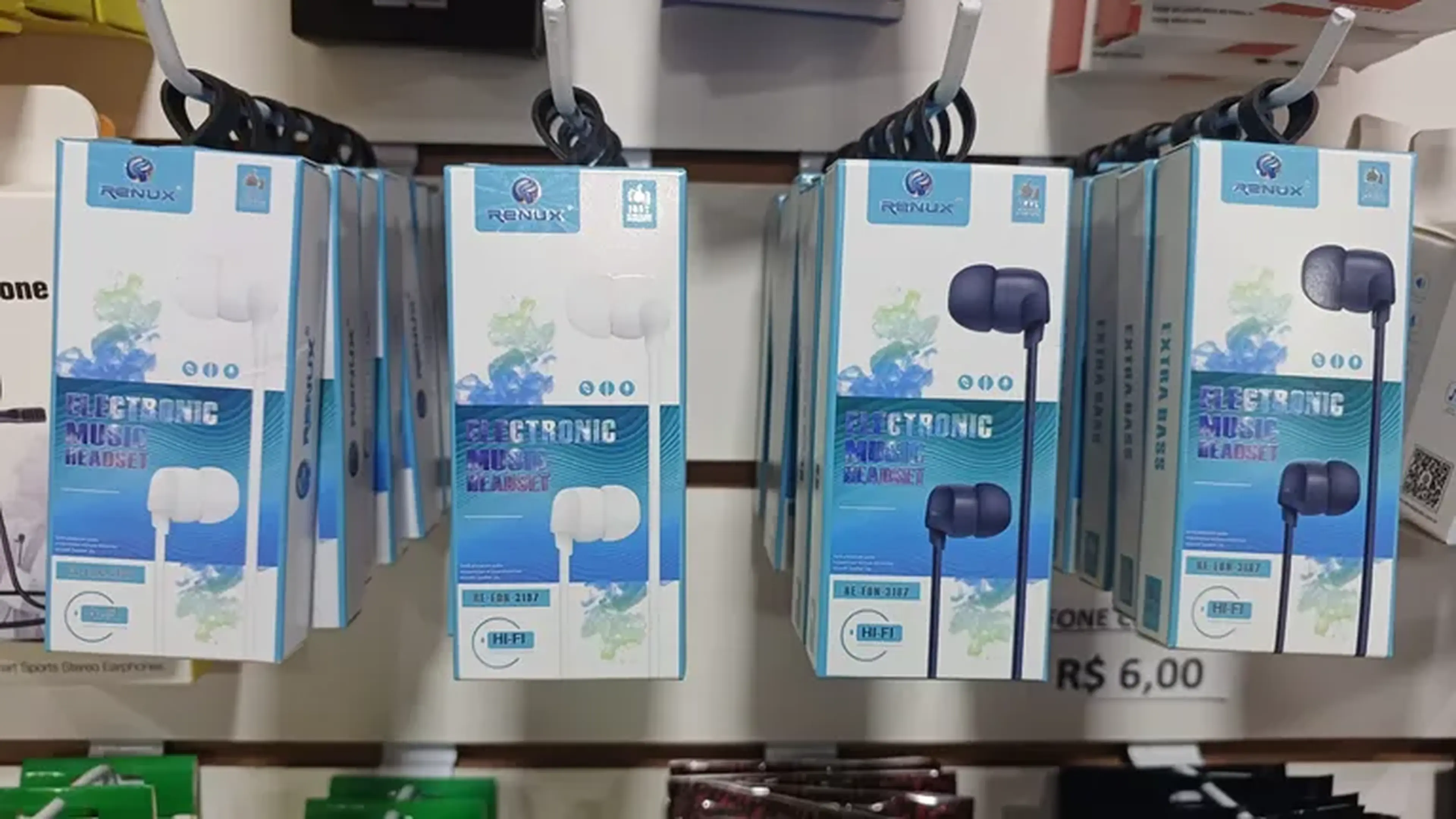 fone de ouvido com fio renux imagem