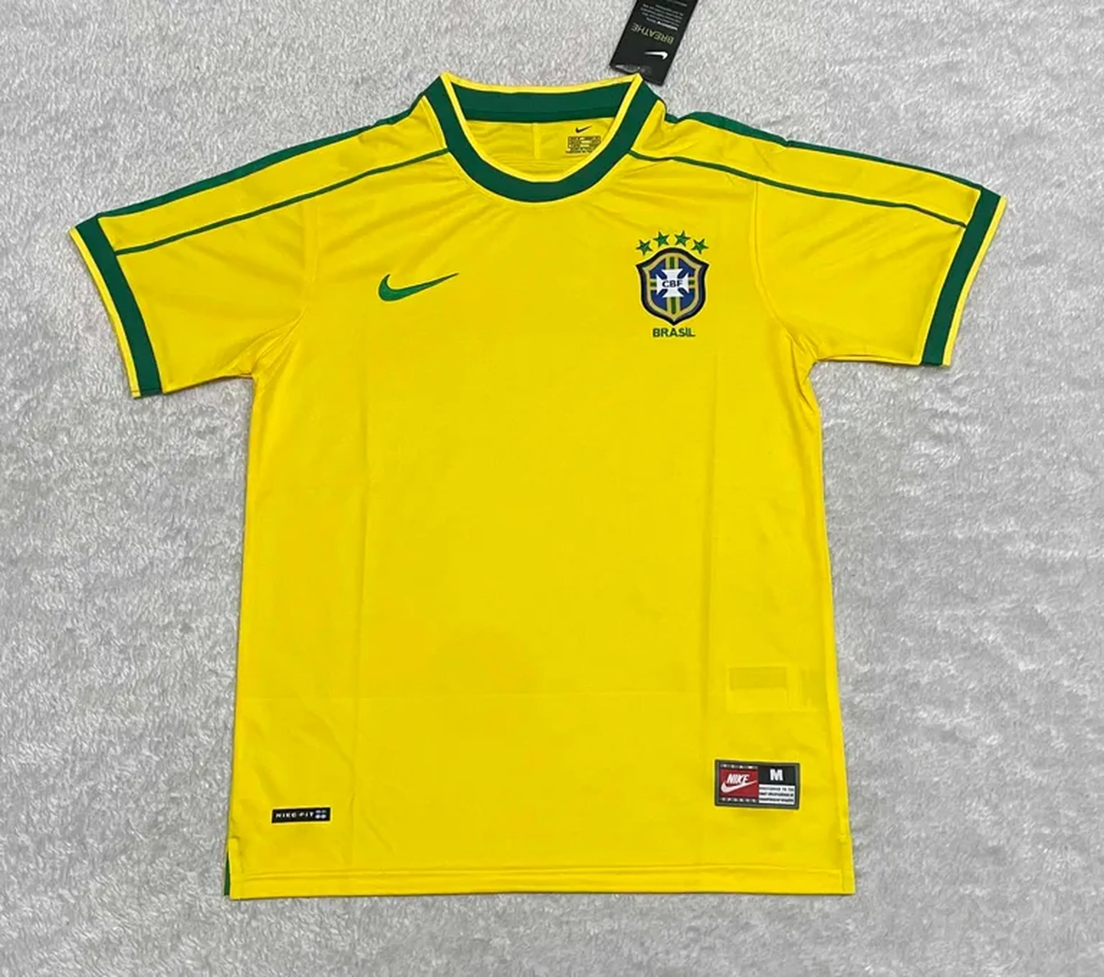 camisas retro do brasil 98 🔥-home imagem