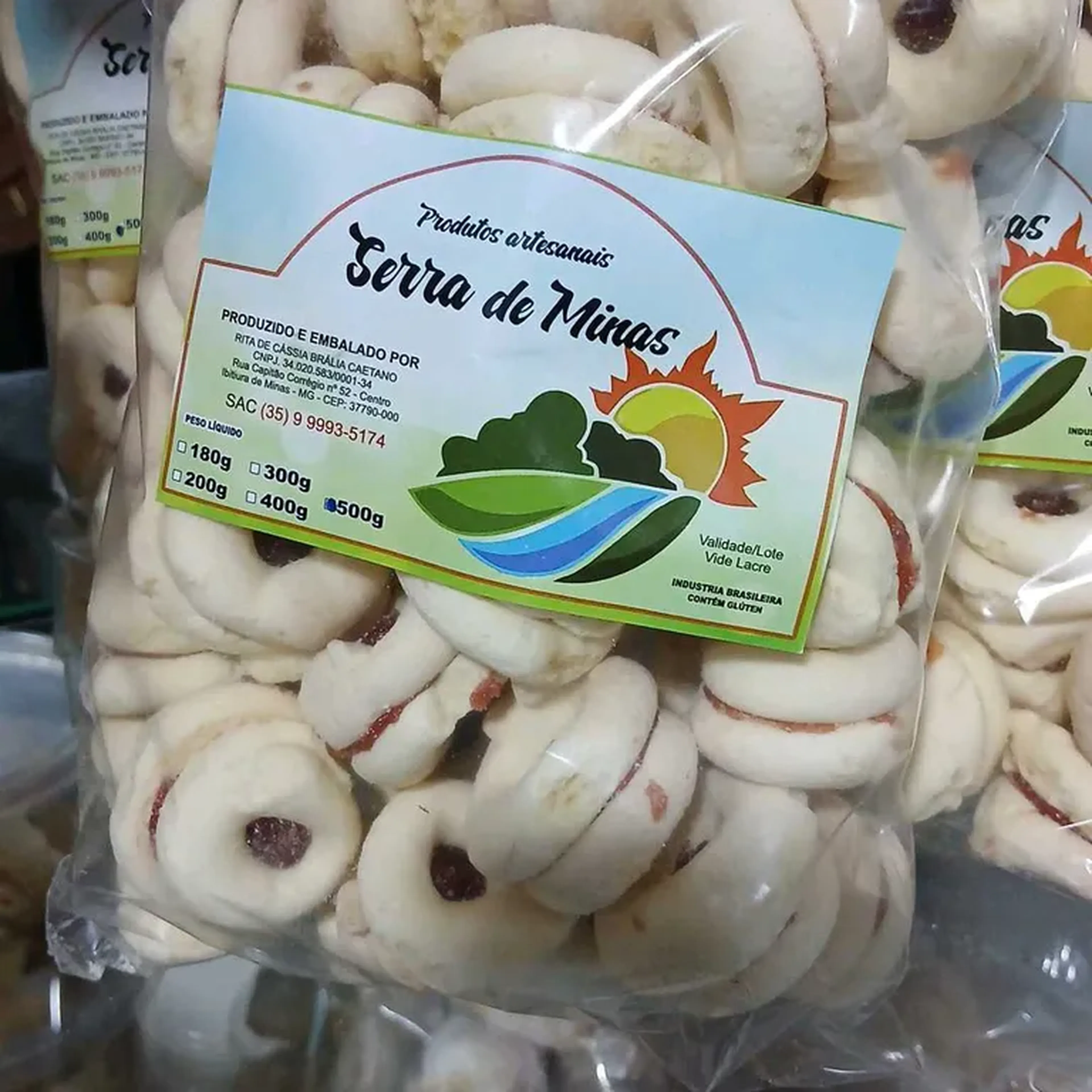 BISCOITO BAMBOLÊ COM GOIABADA 500G imagem