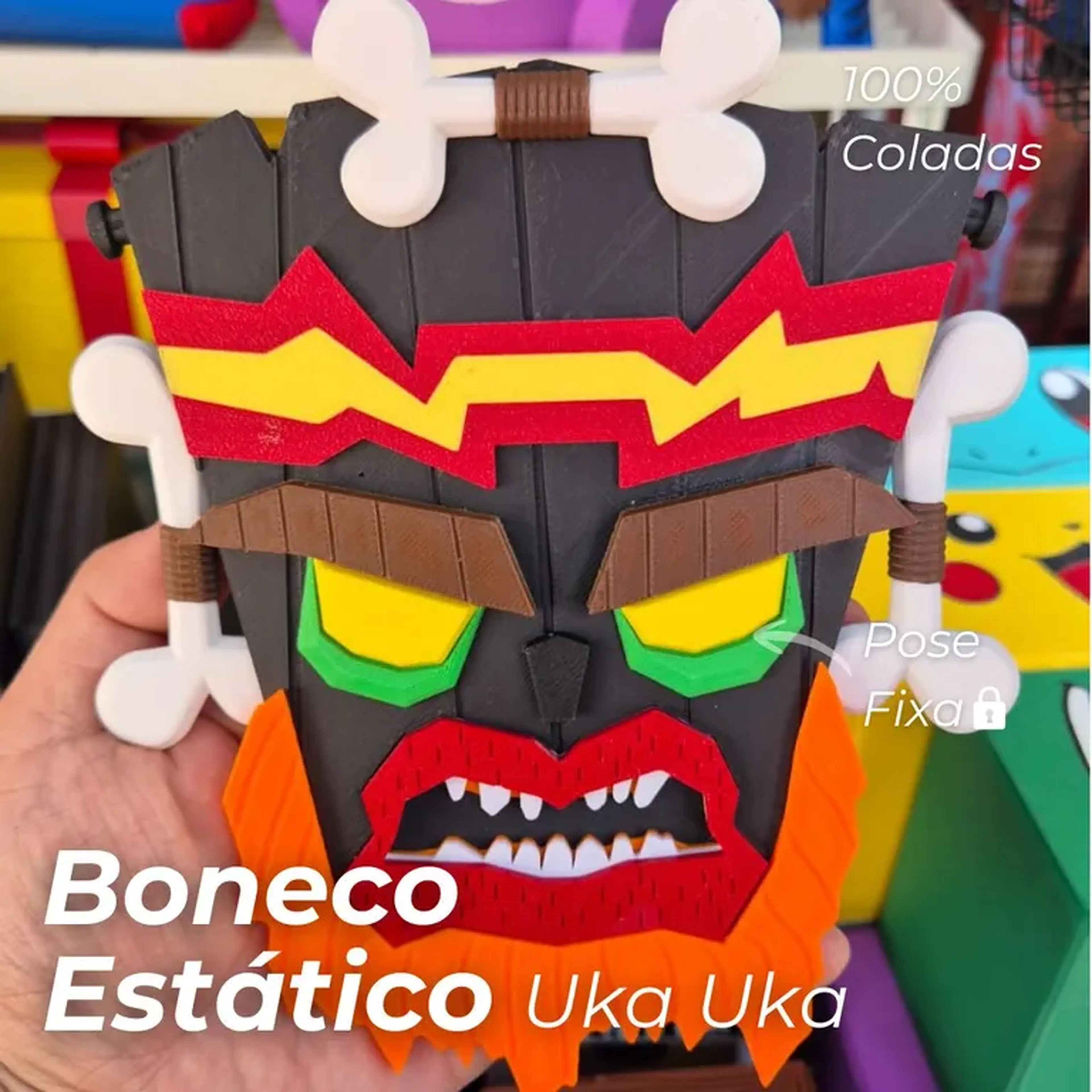Boneco Uka Uka Mascara Malvada Crash imagem