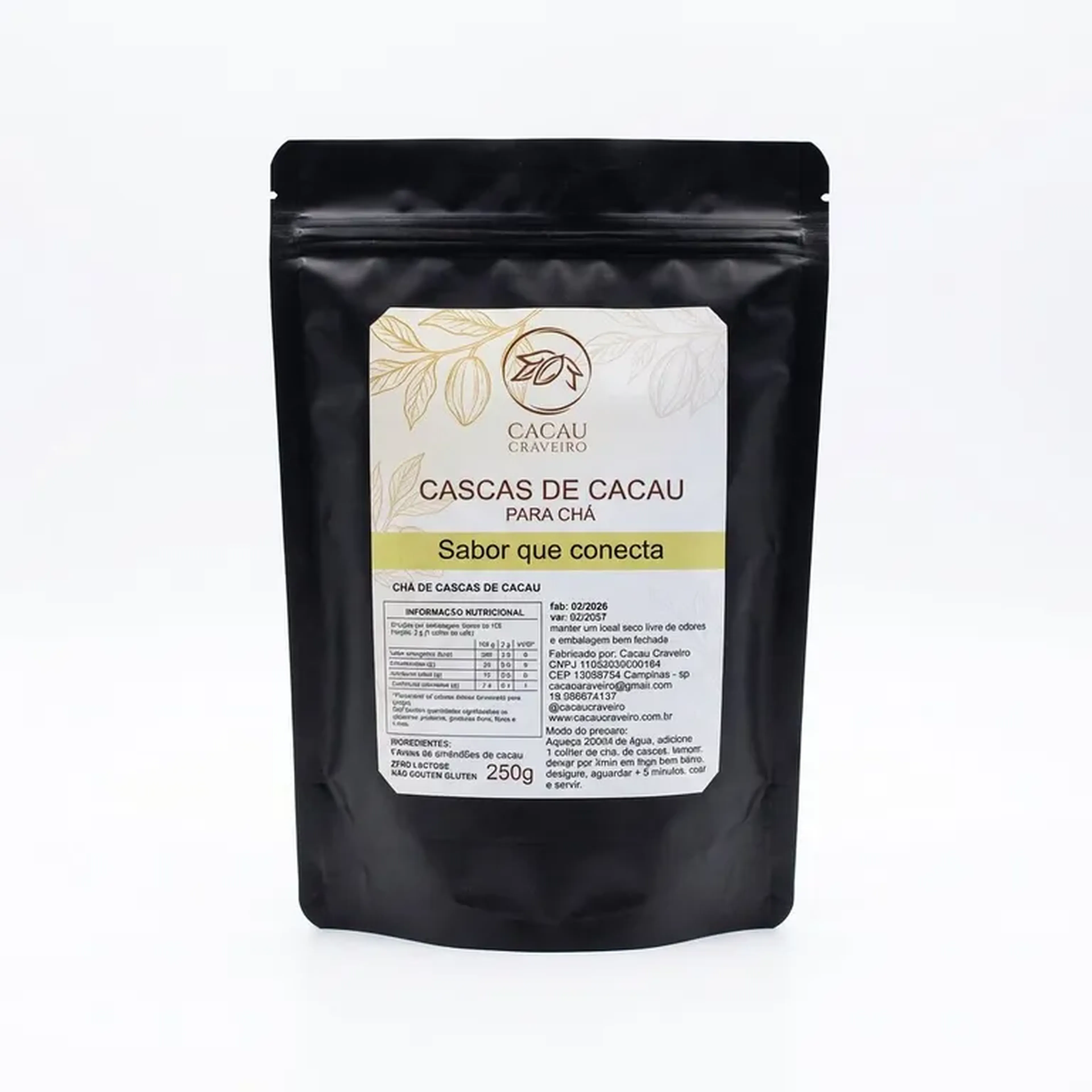 casca de cacau para cha 250g imagem