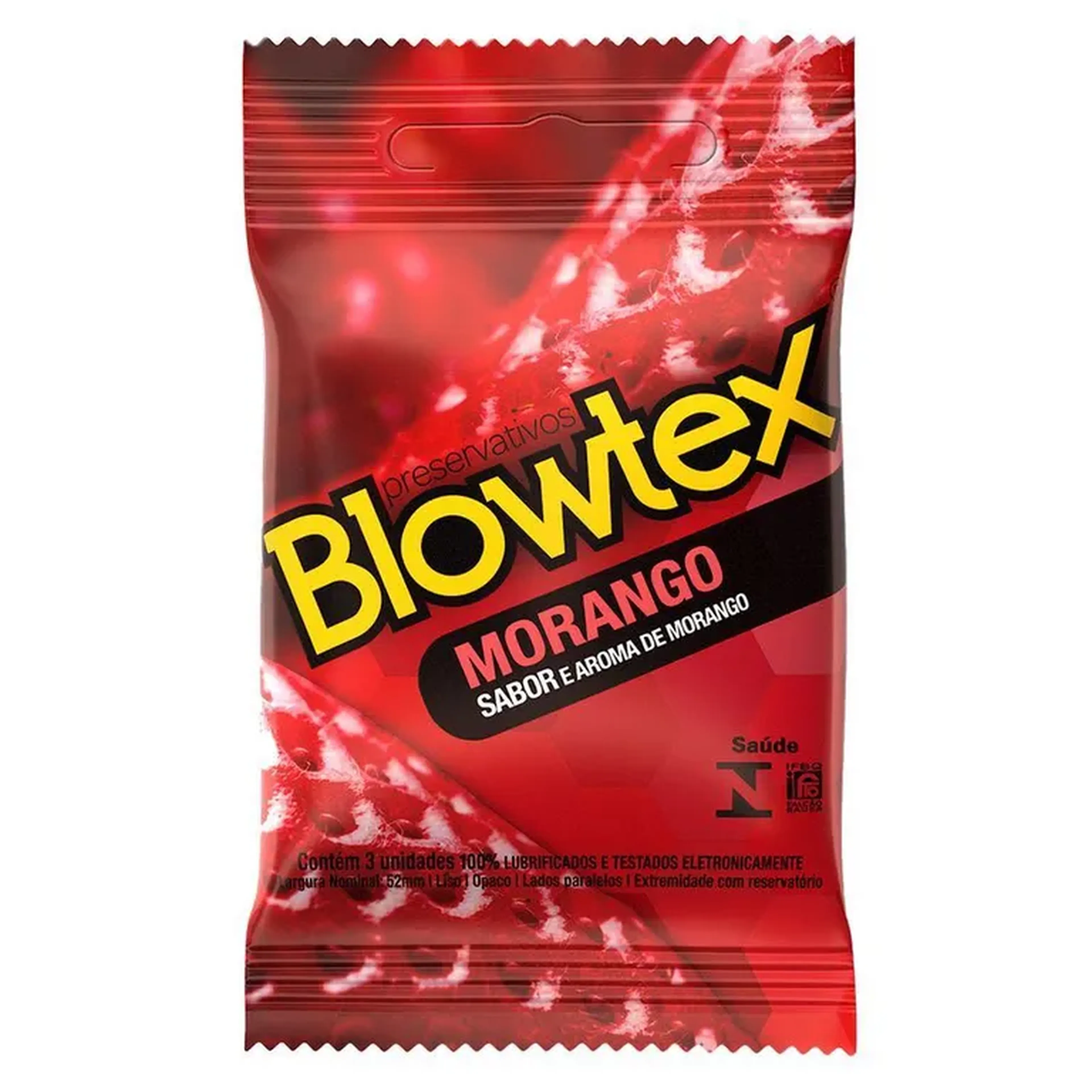 Preservativo Blowtex Morangom com 1 unidade imagem