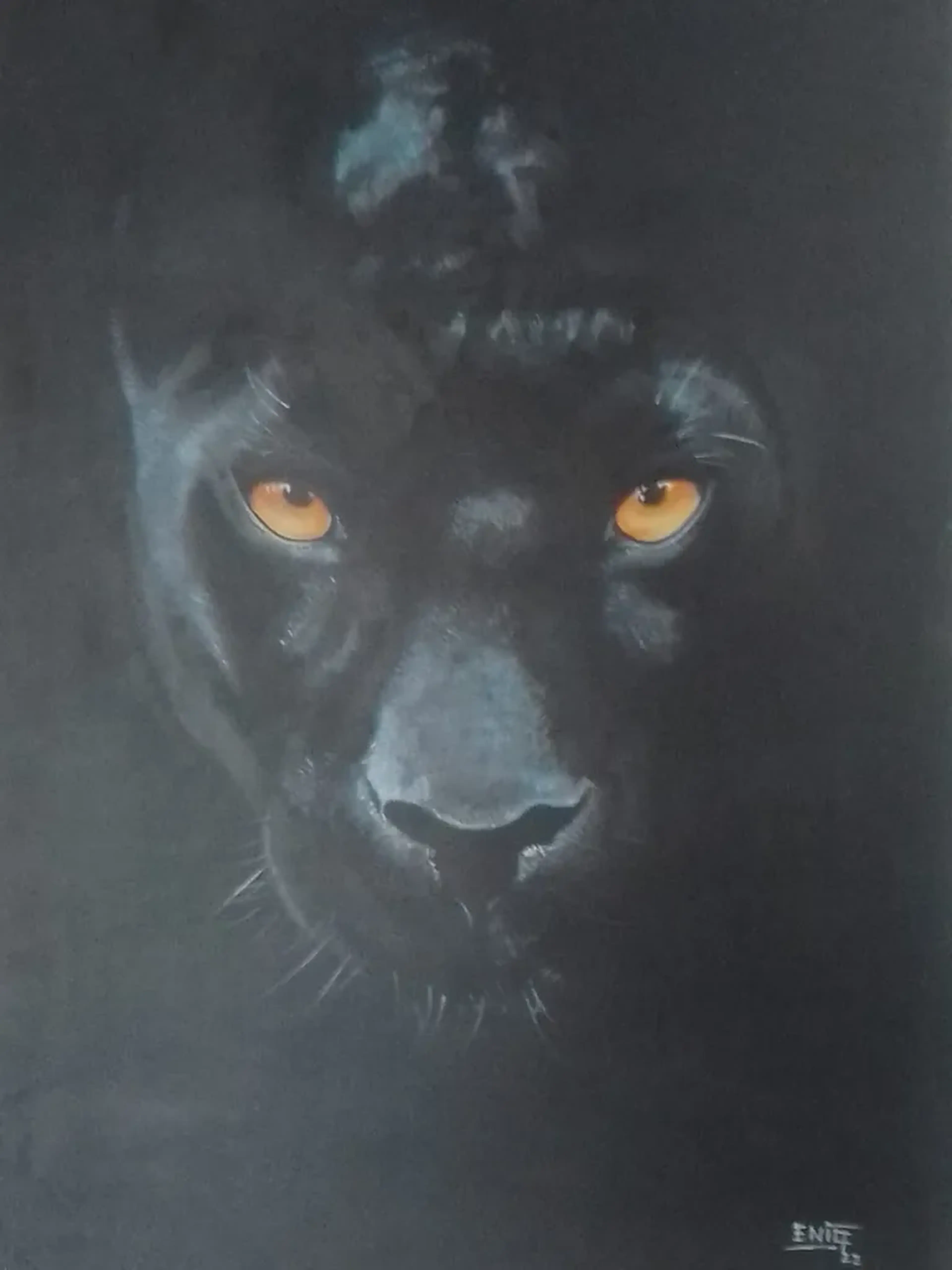 Tela tinta óleo 60x70 “Pantera” imagem