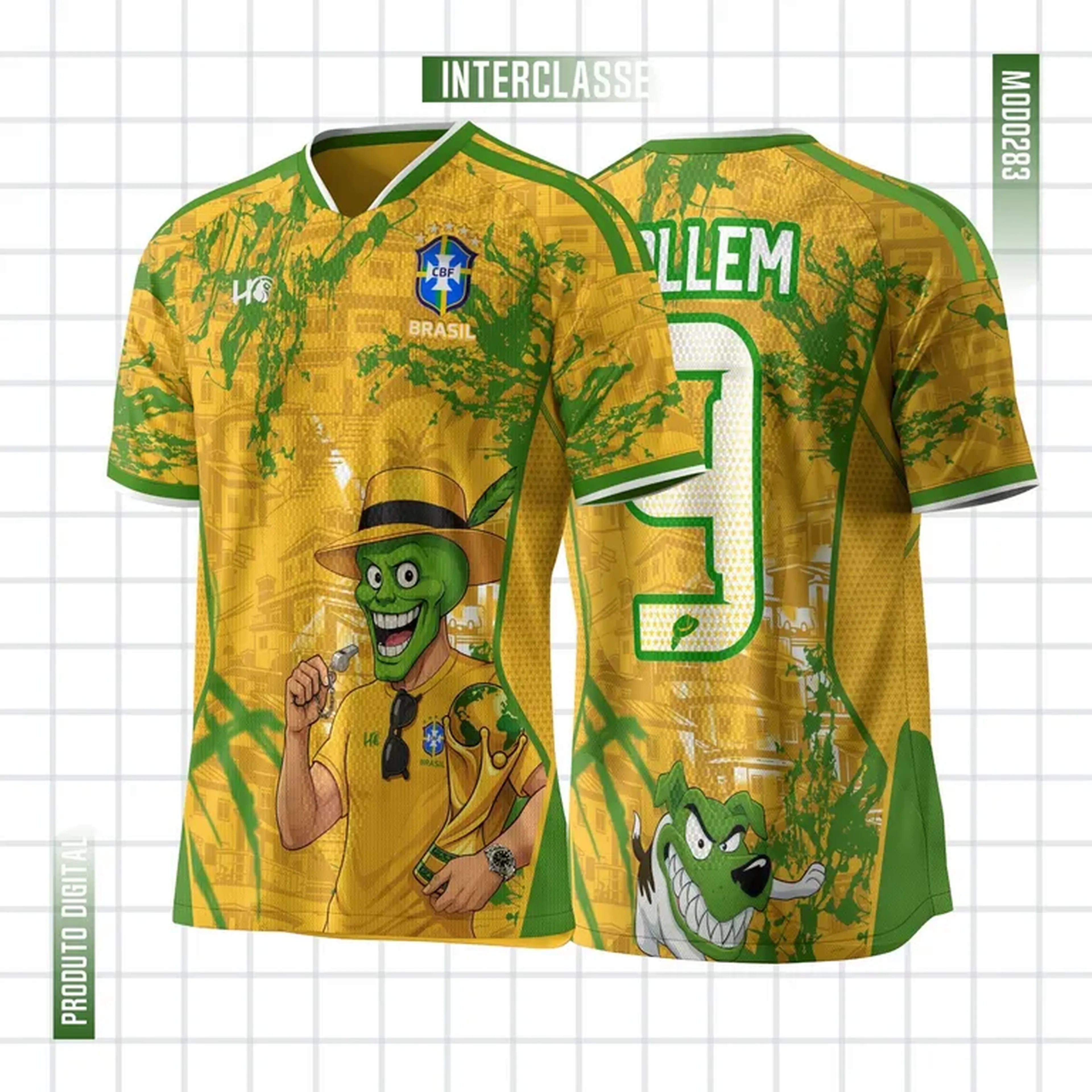 Arte Vetor Torcida o Mascara Brasil Rumo ao Hexa Mod0283 imagem