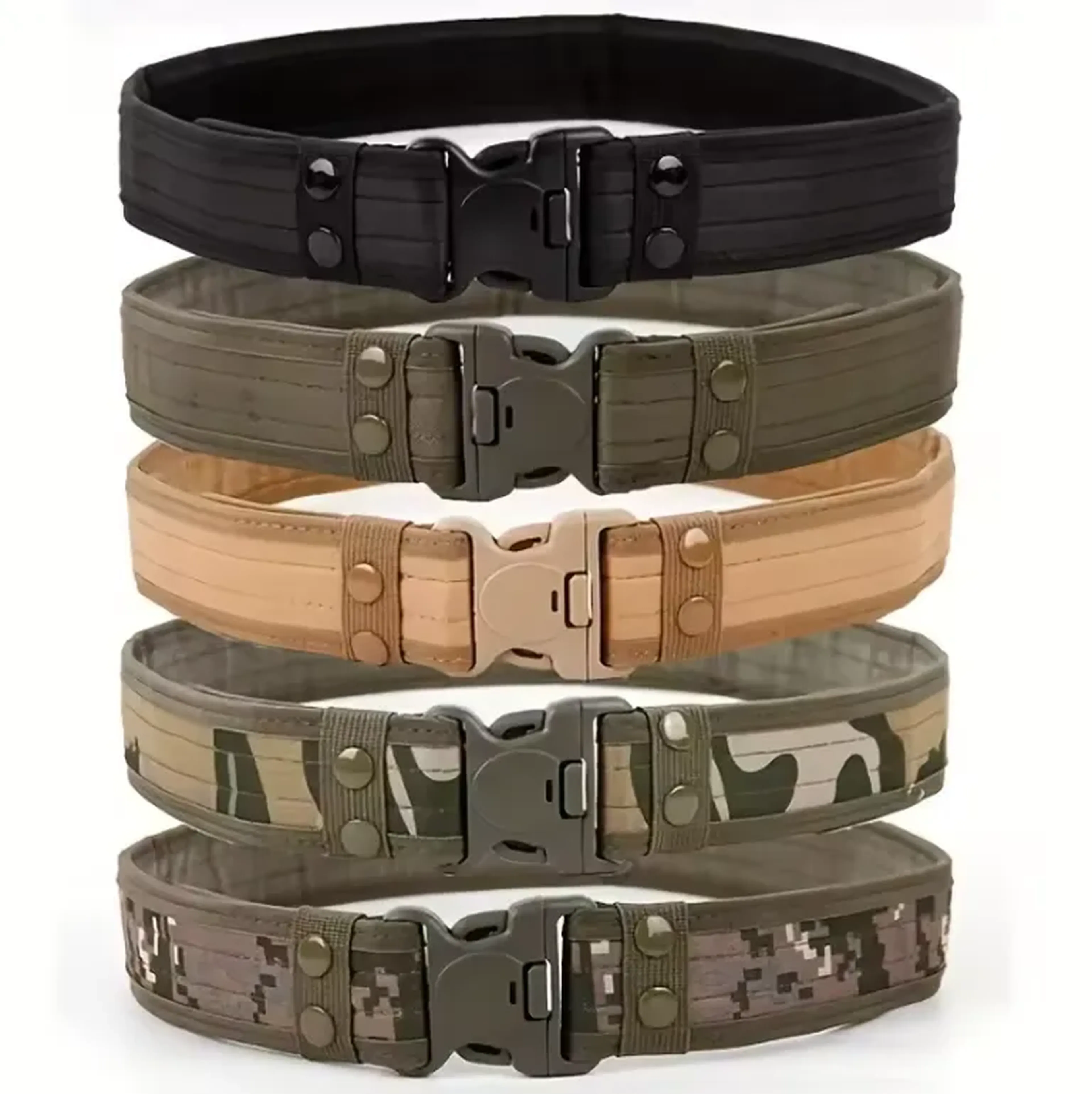 Cinto masculino camuflagem ao ar livre cinto tático oxford pano imagem