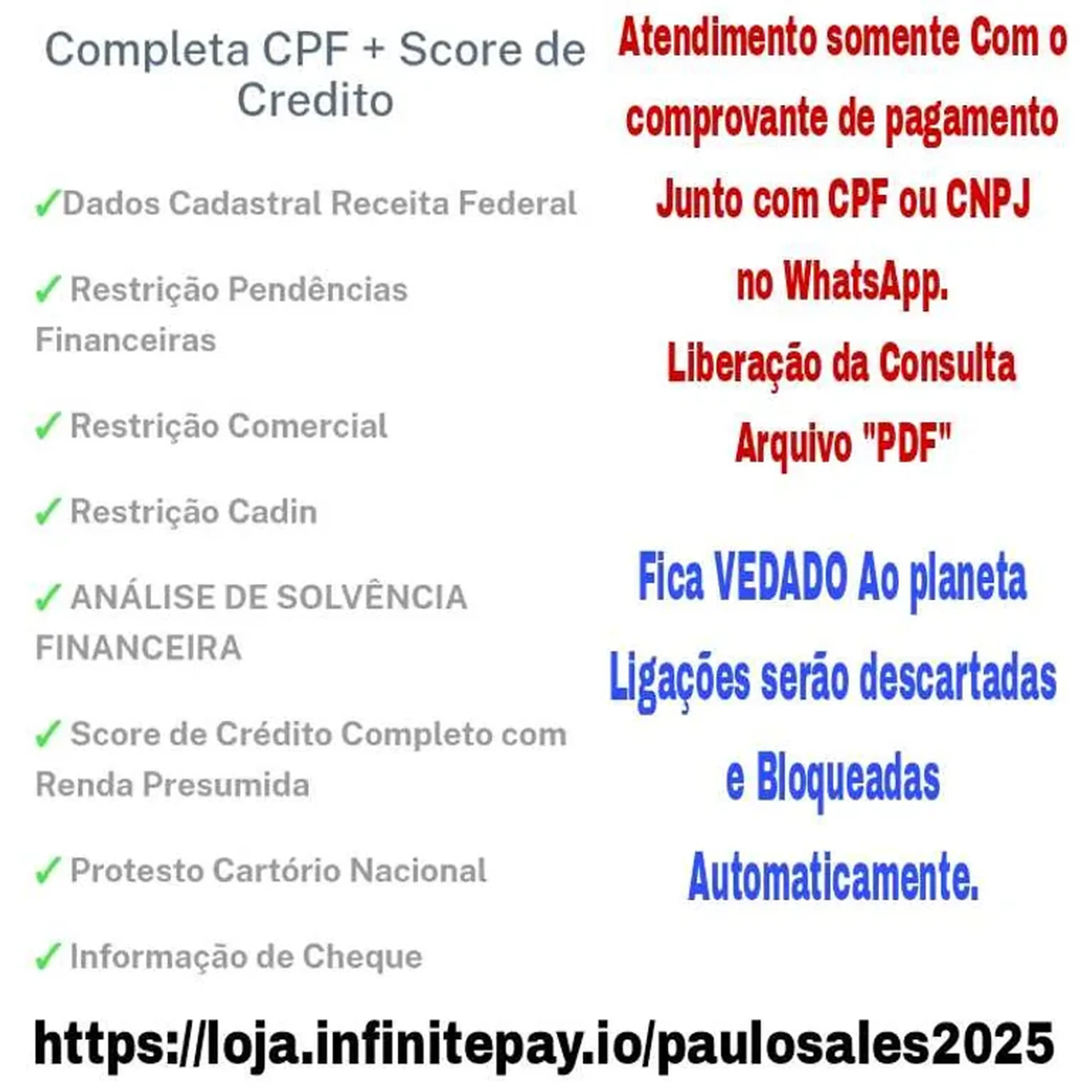 Consulta CPF Mais Score de Crédito imagem