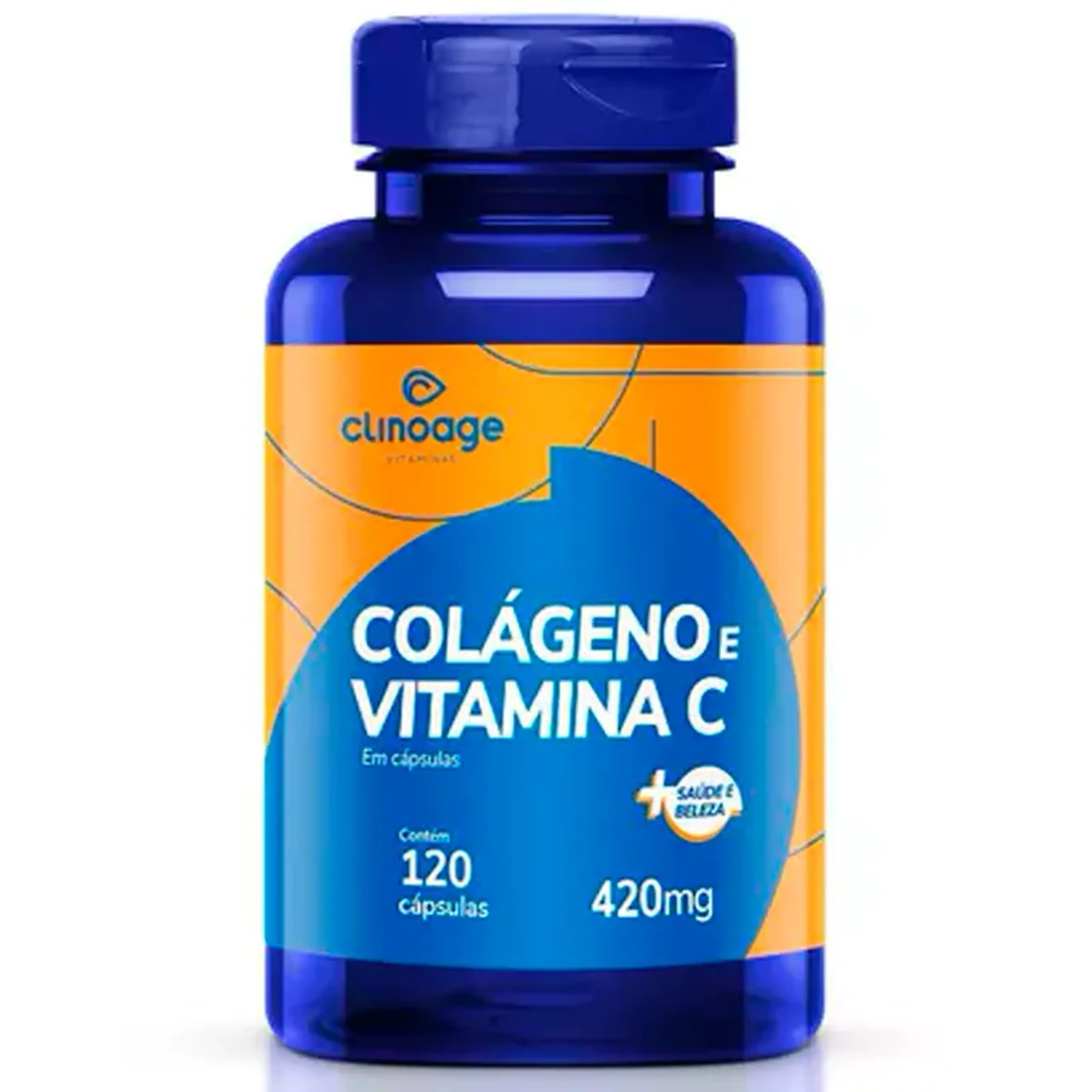 Colageno e vitamina C 120 capsulas 420mg imagem