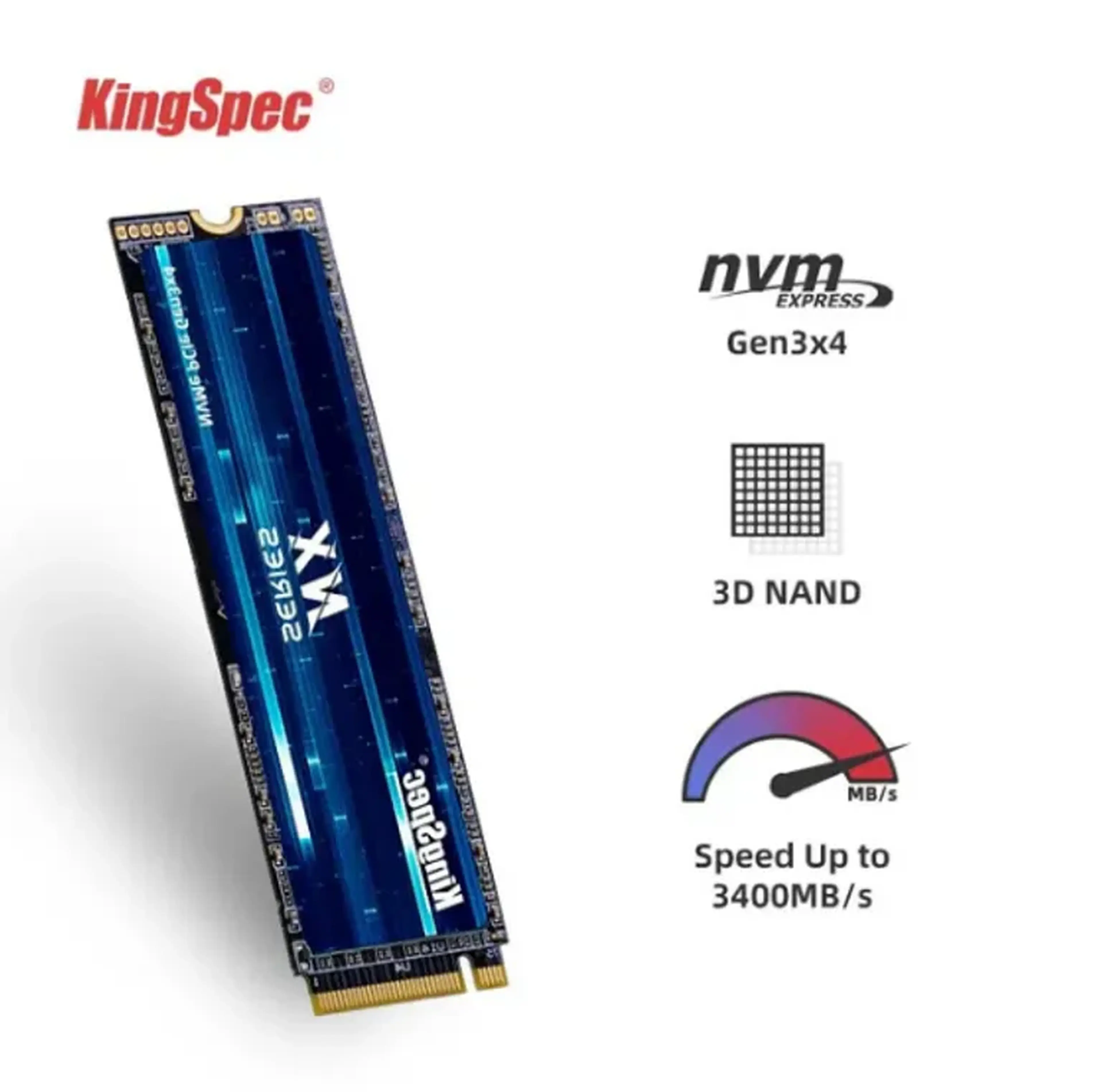 SSD M.2 Nvme Kingspec 2tb RW 3500mb 3200mb imagem