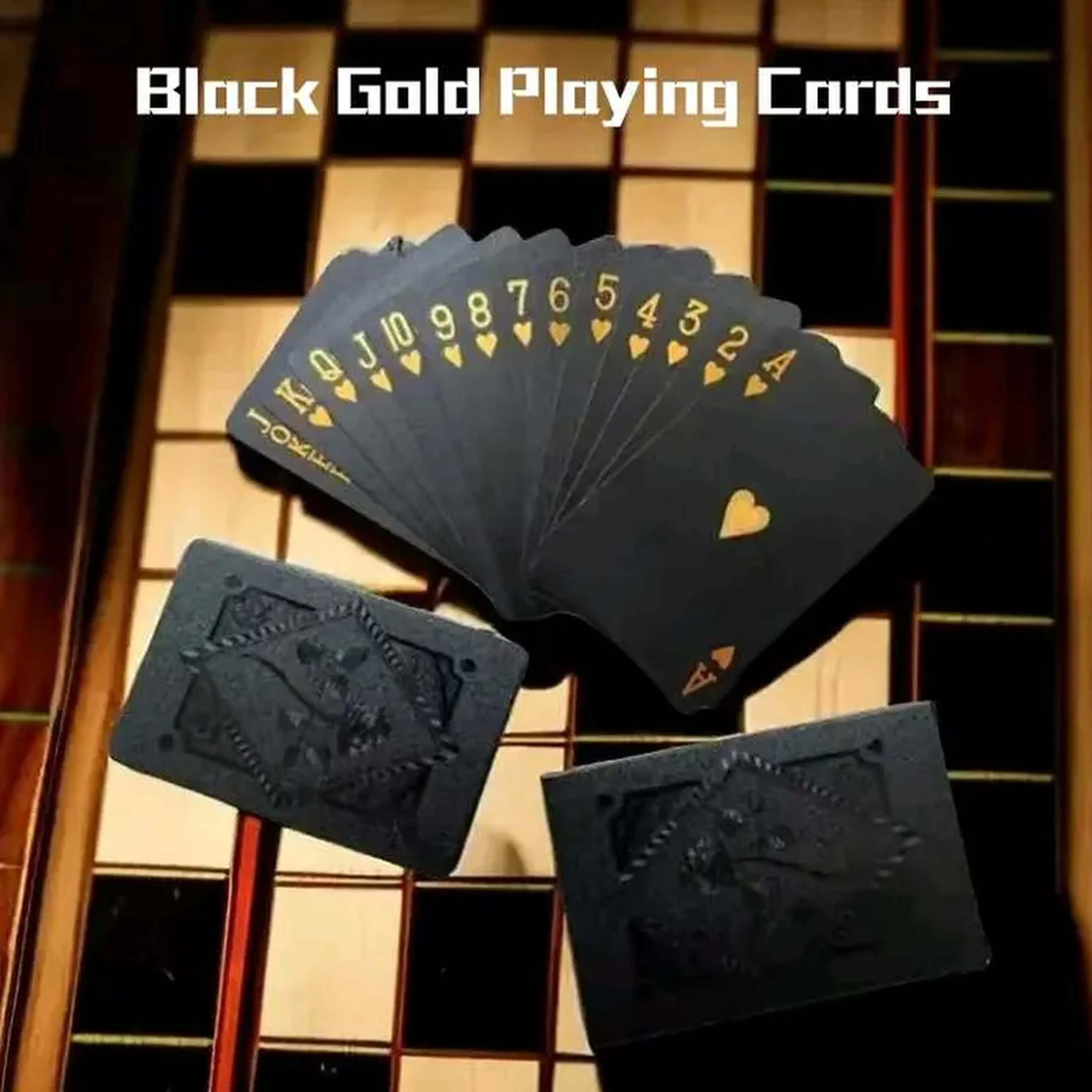 Baralho de cartas (Preto e Ouro) imagem