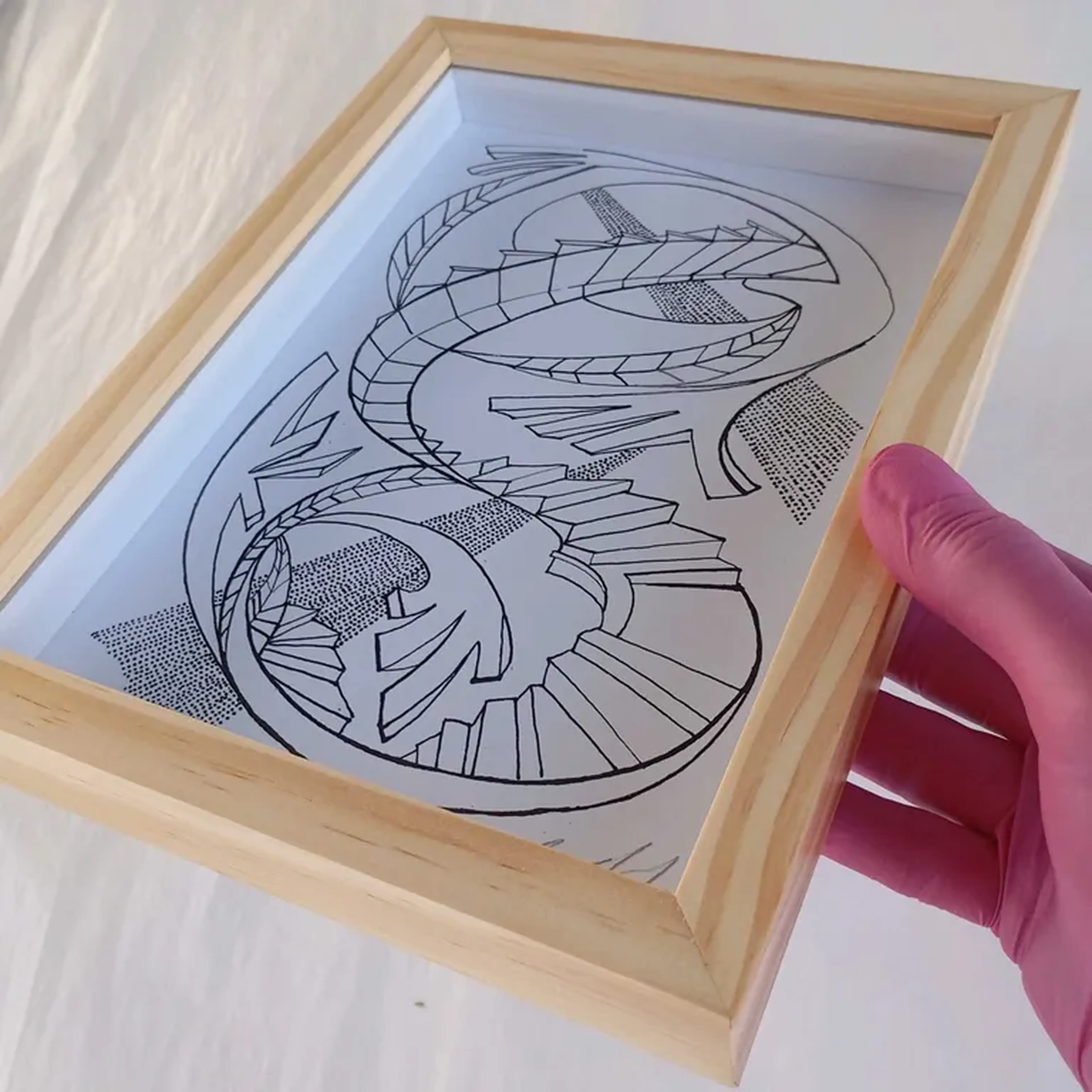 Bestiário Borges - A Bao a Qu - 15x21 cm moldura alta imagem